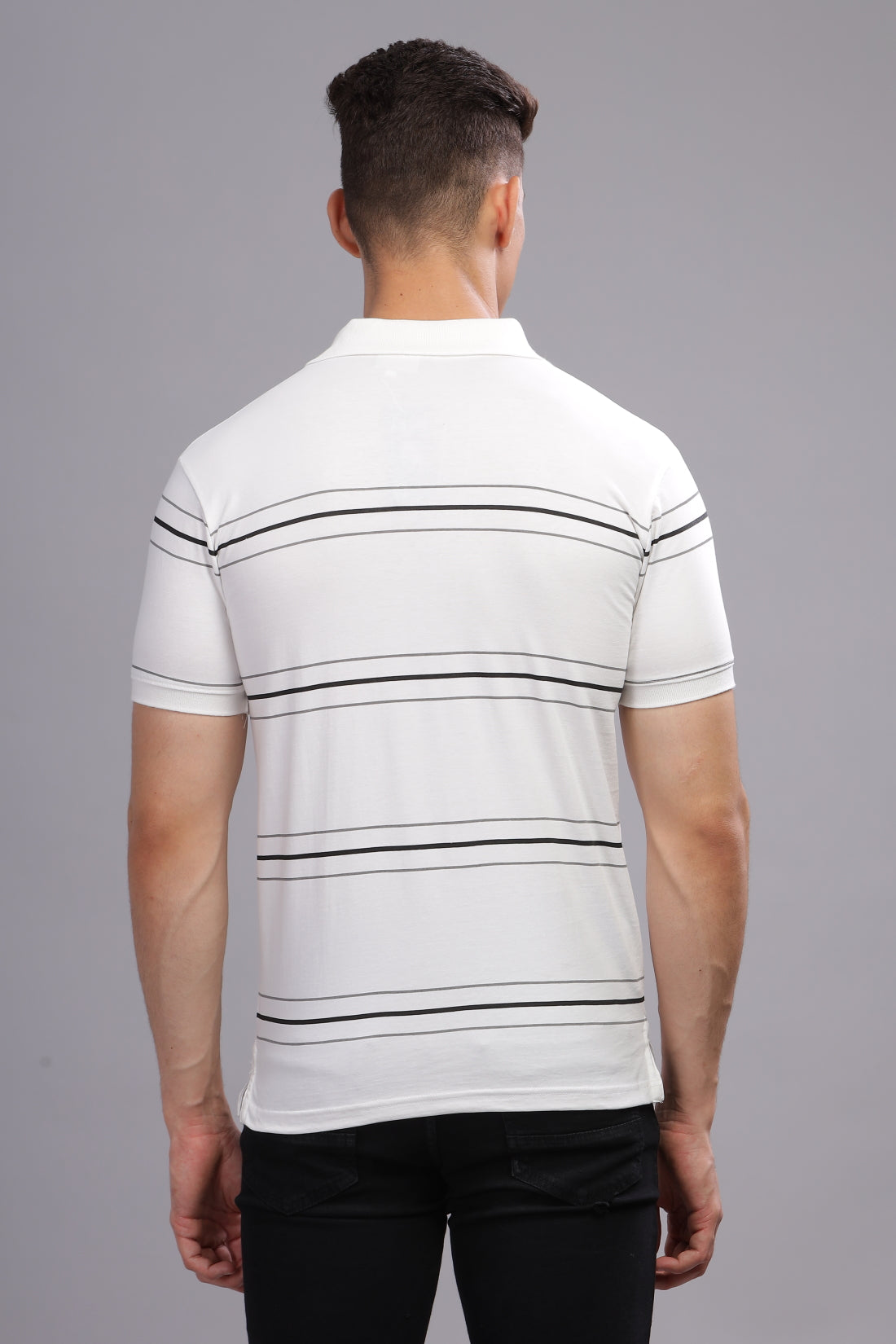 Men White Regular Fit Polo T-Shirt