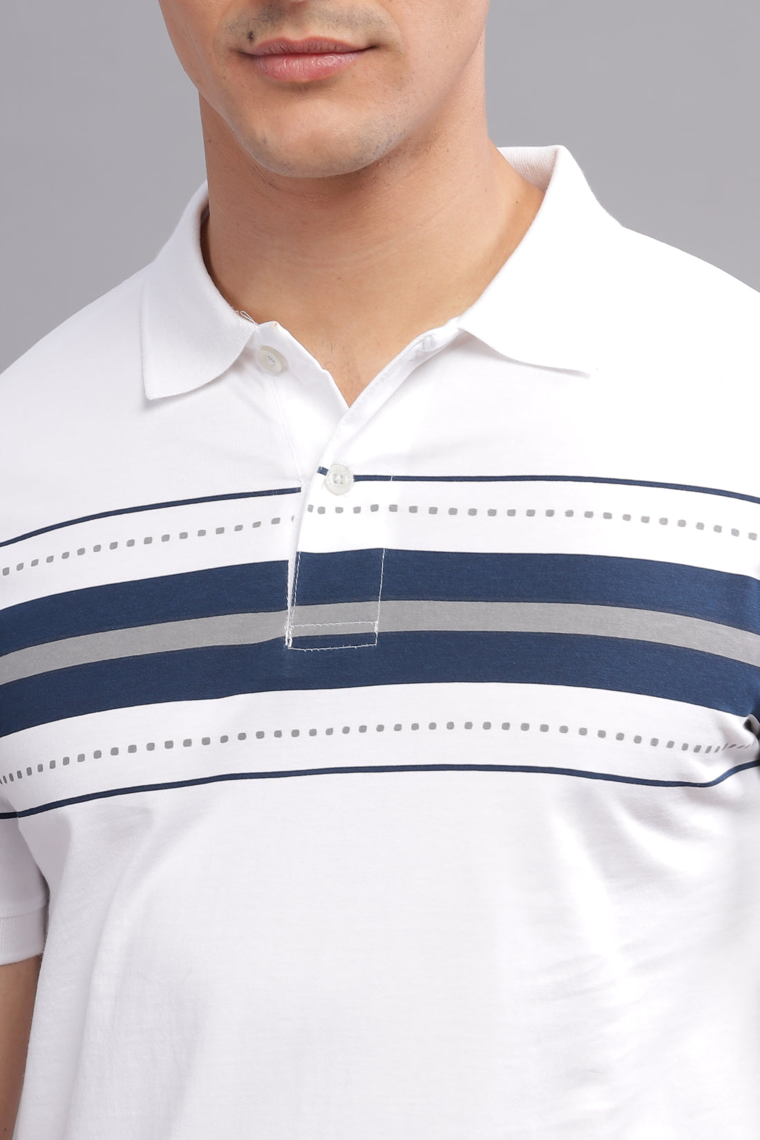 Men White Regular Fit Polo T-Shirt