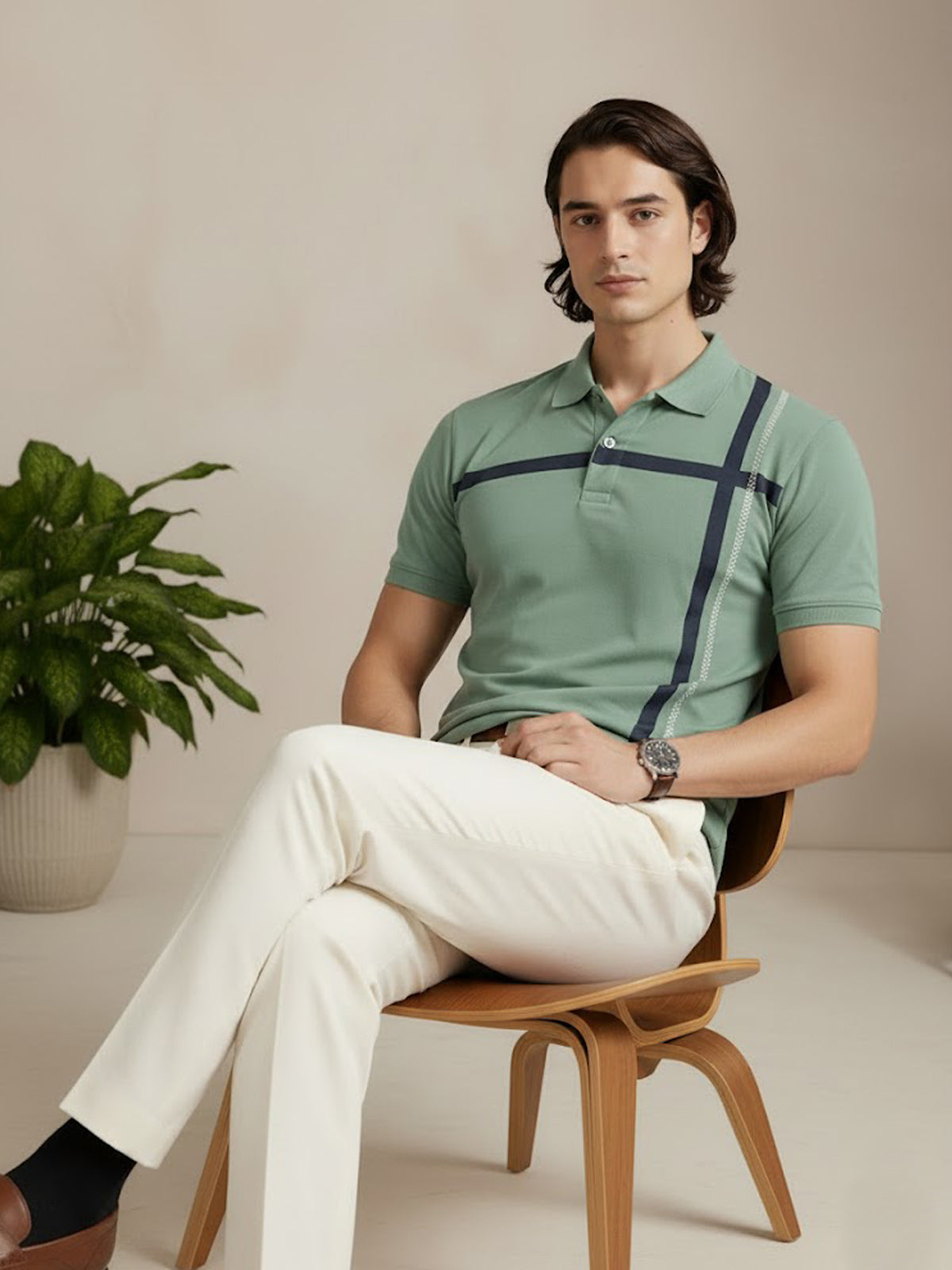 Men Cotton Polo T Shirt