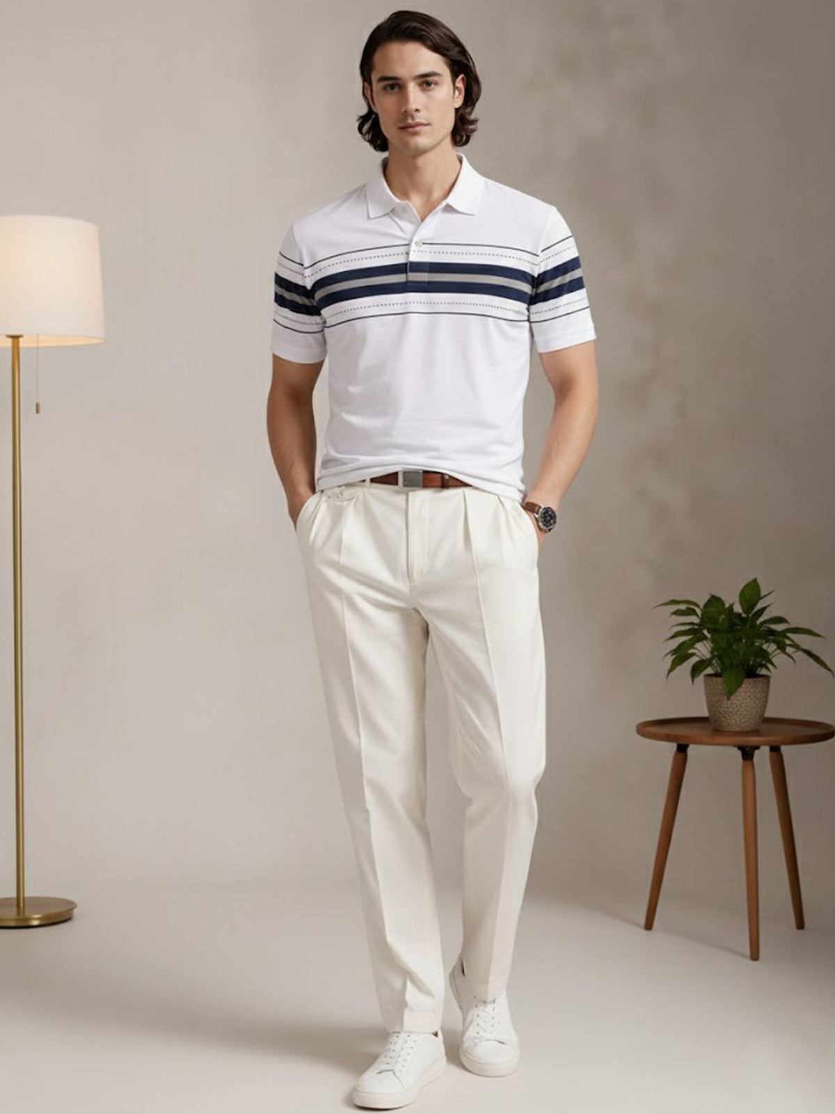 Men Cotton Polo T Shirt