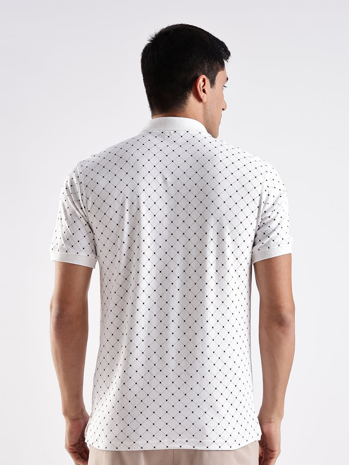 Men White Regular Fit Polo T-Shirt