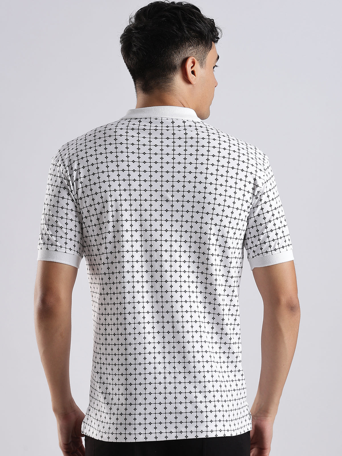 Men White Regular Fit Polo T-Shirt