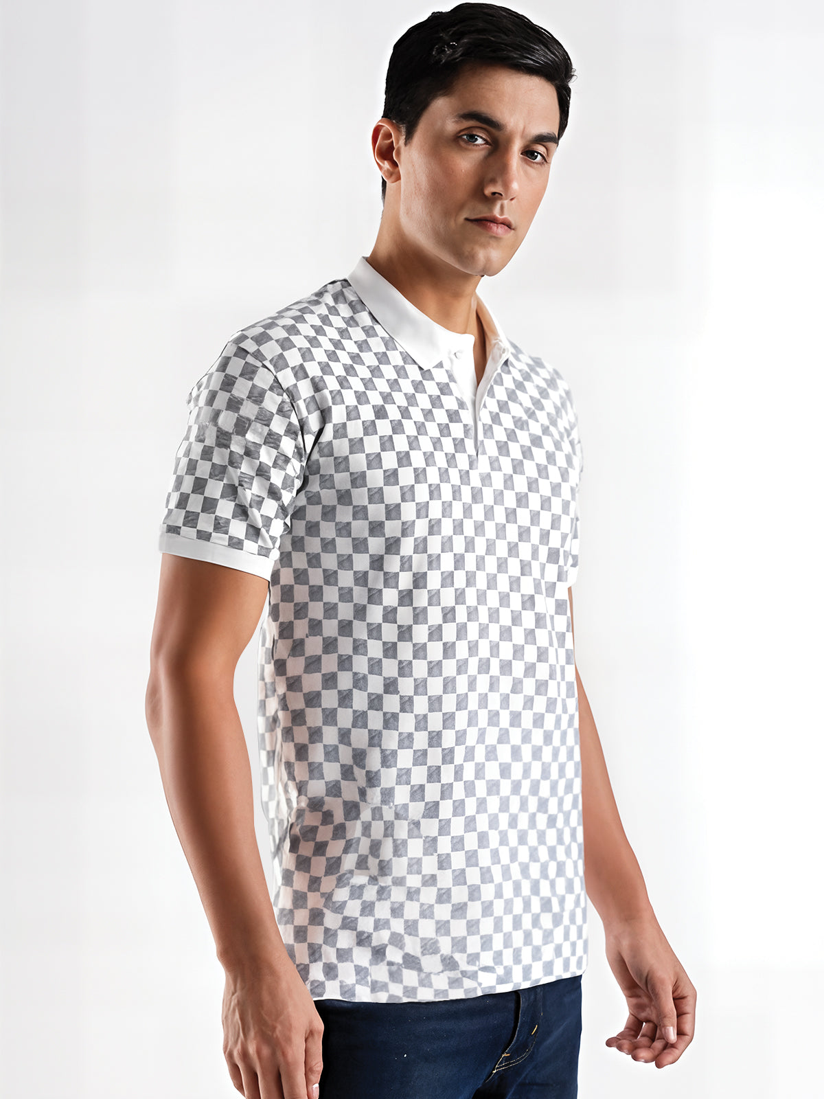 Men White Regular Fit Polo T-Shirt
