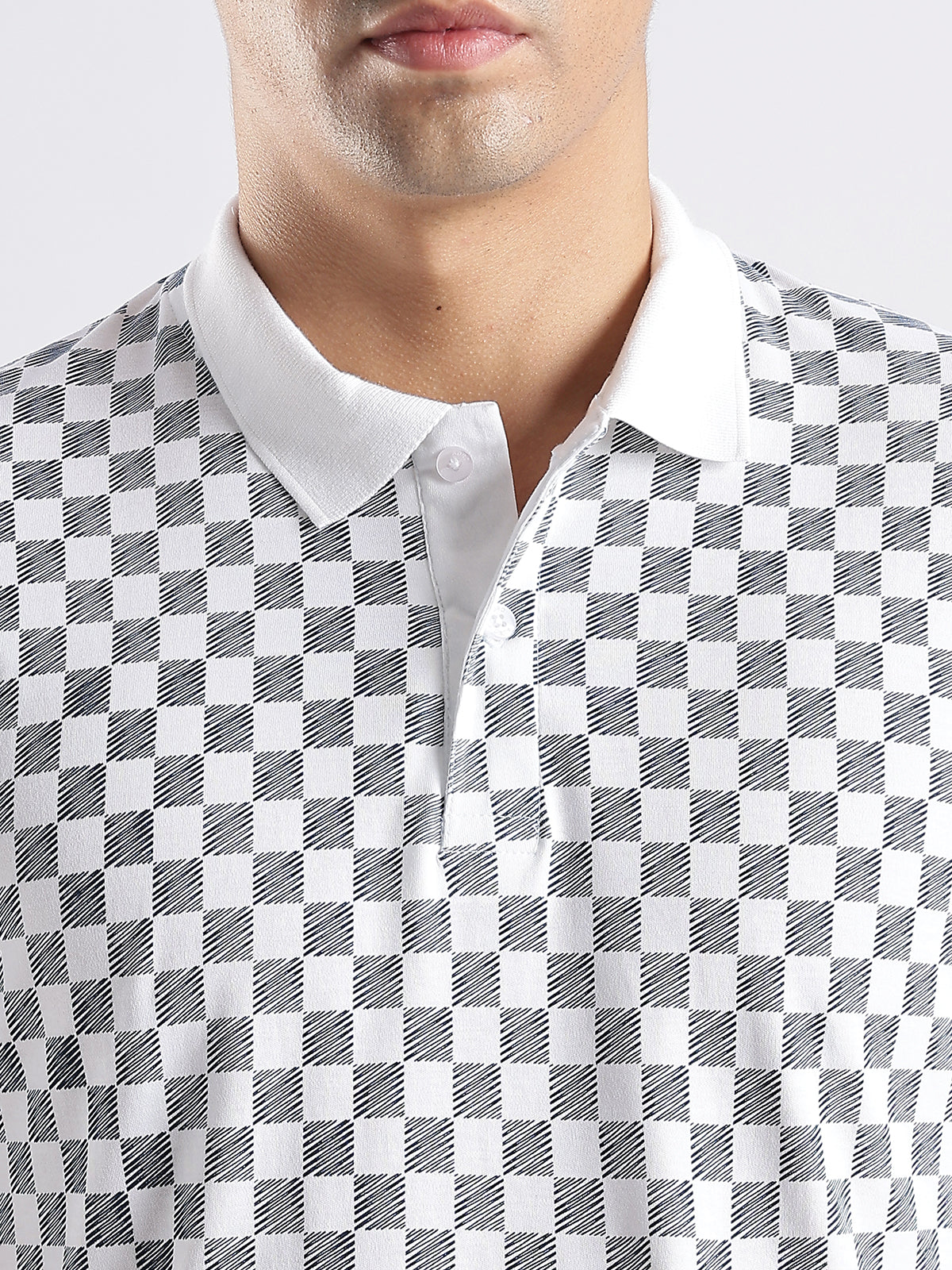 Men White Regular Fit Polo T-Shirt