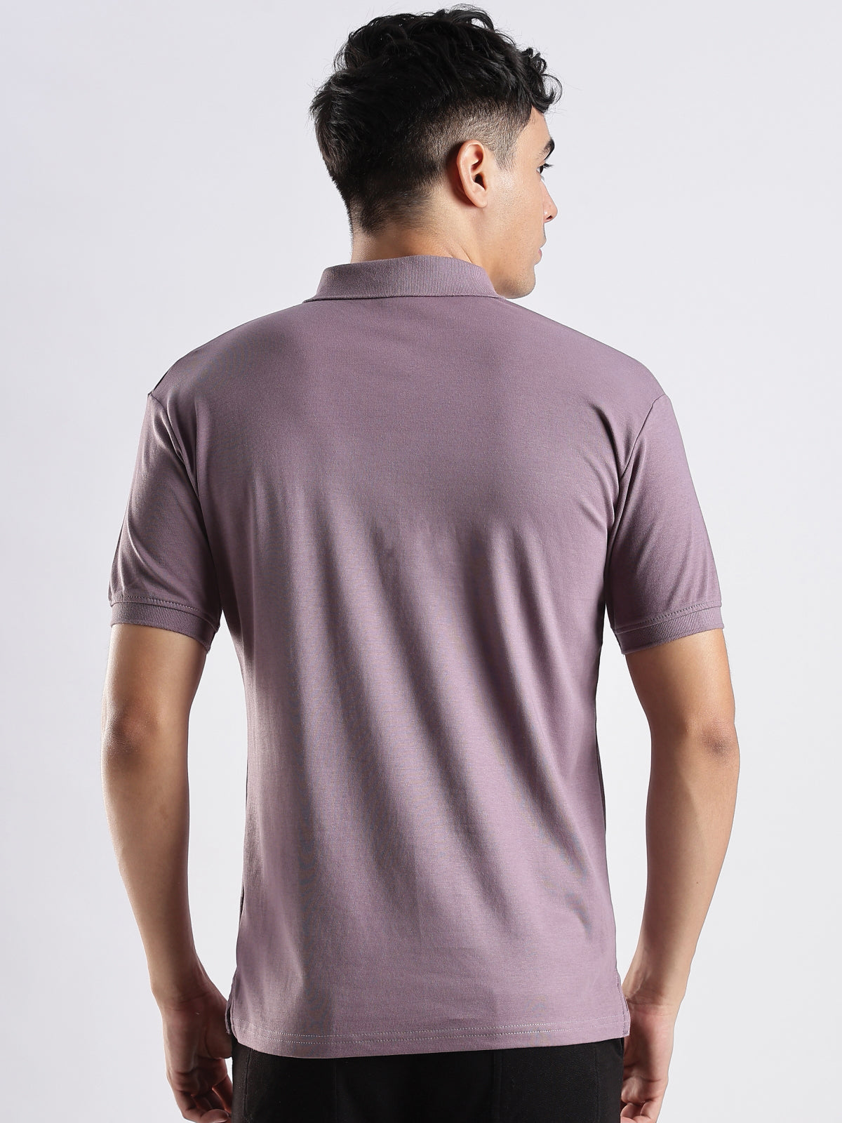 Men Mauve Regular Fit Polo T-Shirt
