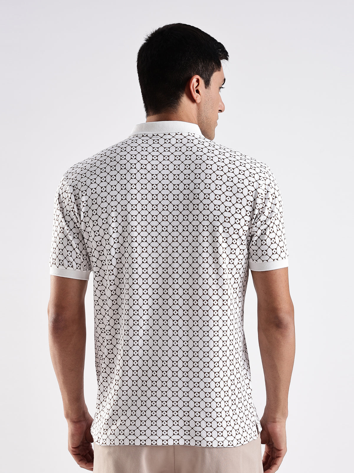 Men White Regular Fit Polo T-Shirt