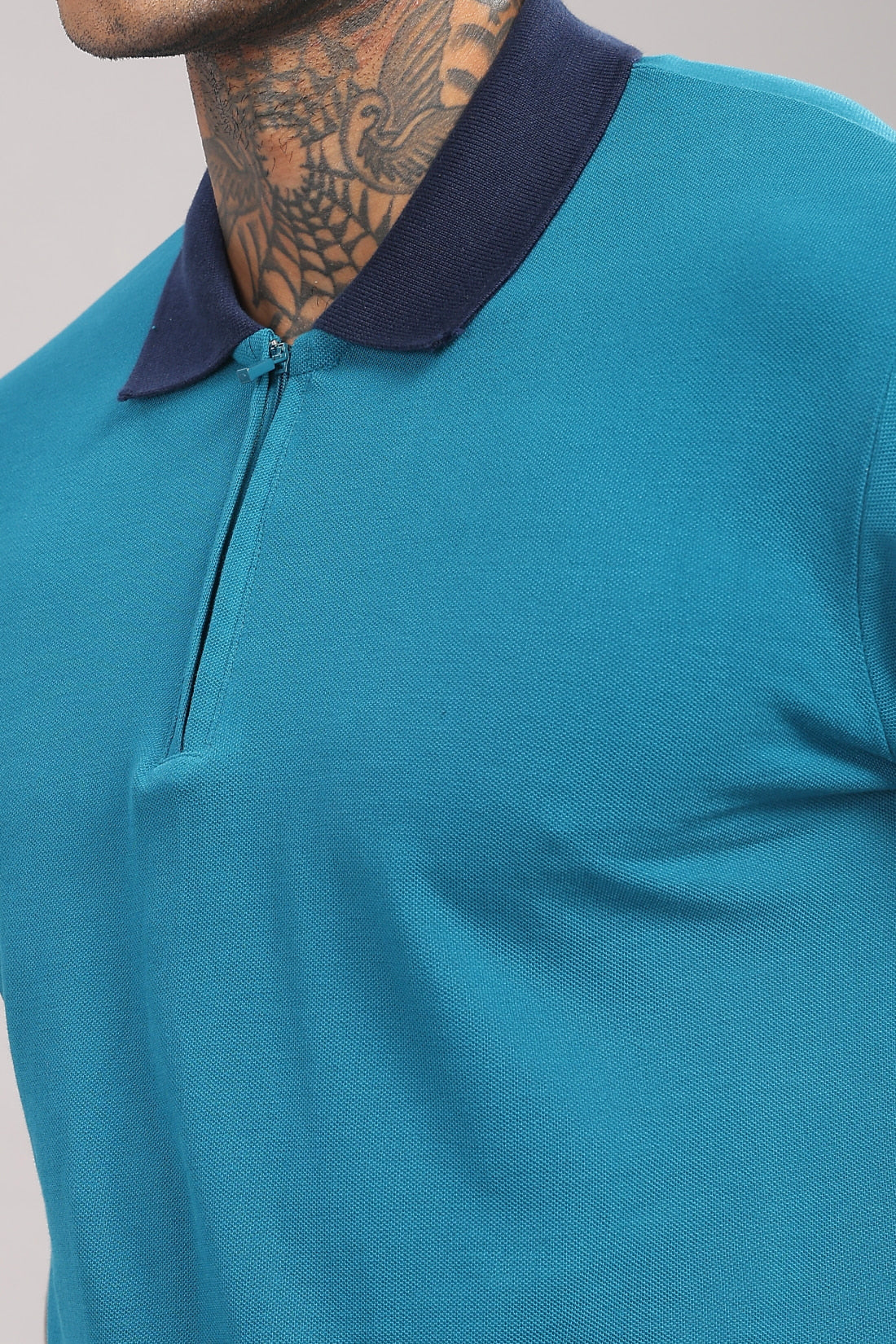 Men Deep Lagoon Regular Fit Polo T-Shirt