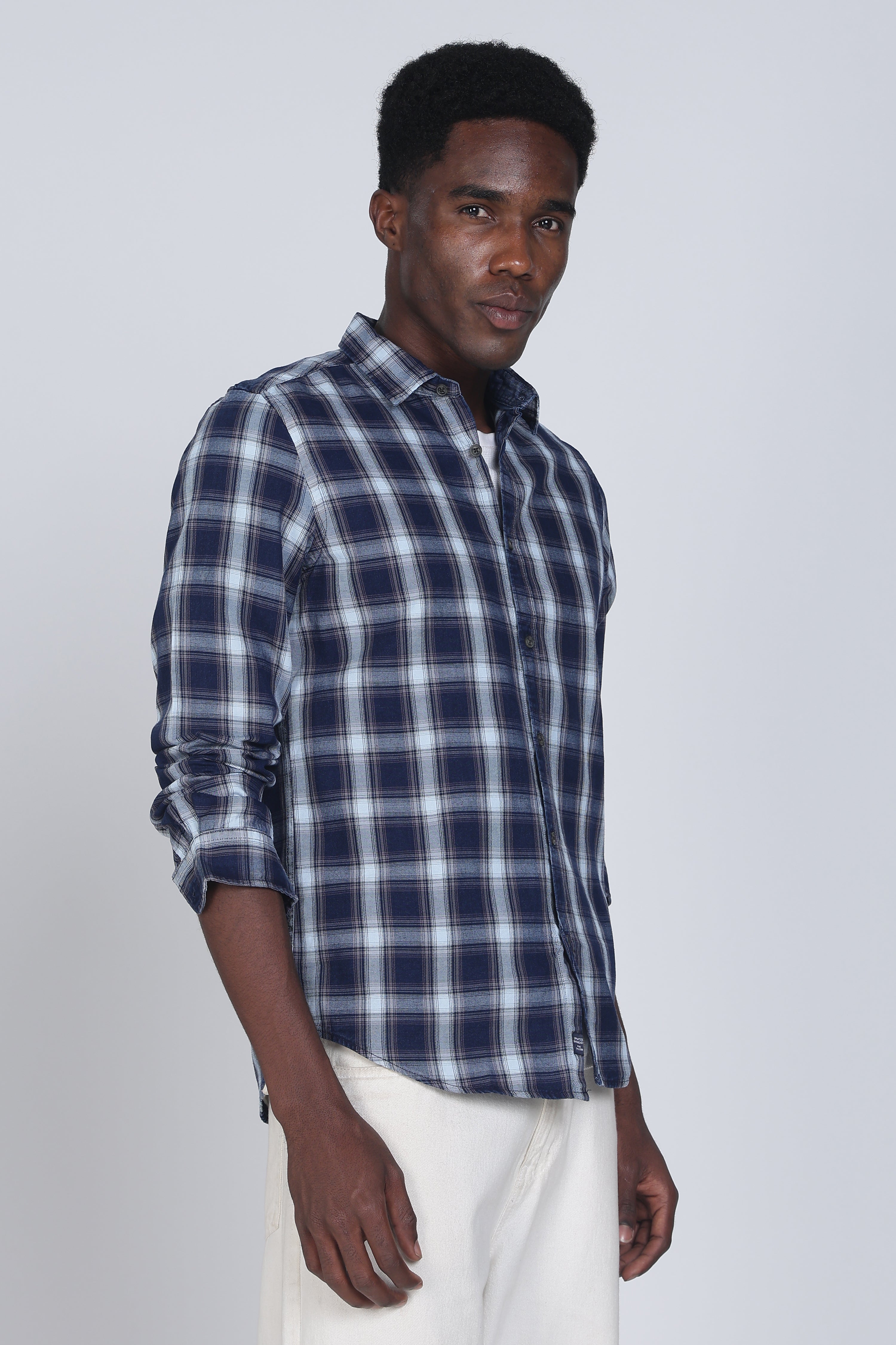 Men Columbus Check Shirt