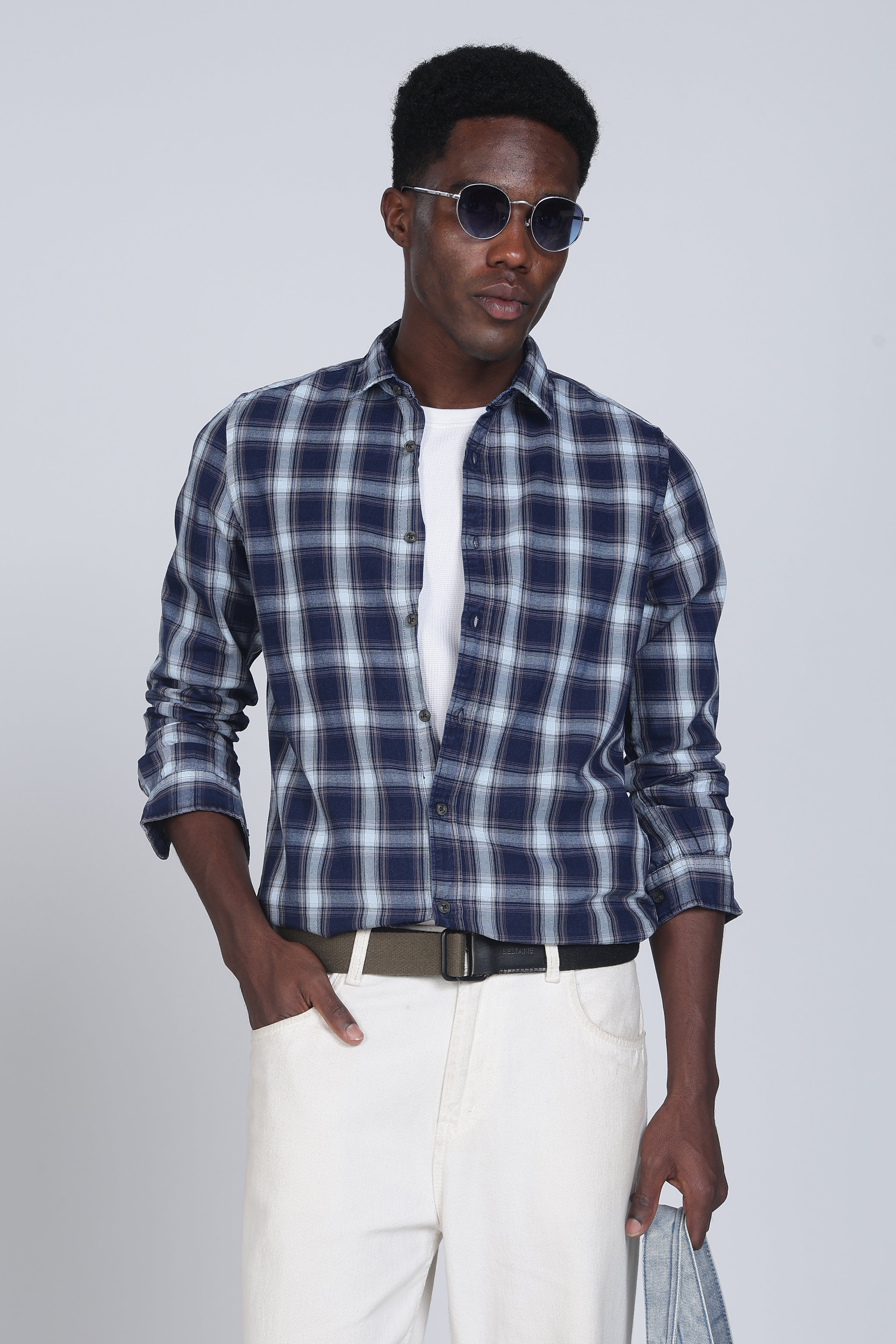 Men Columbus Check Shirt