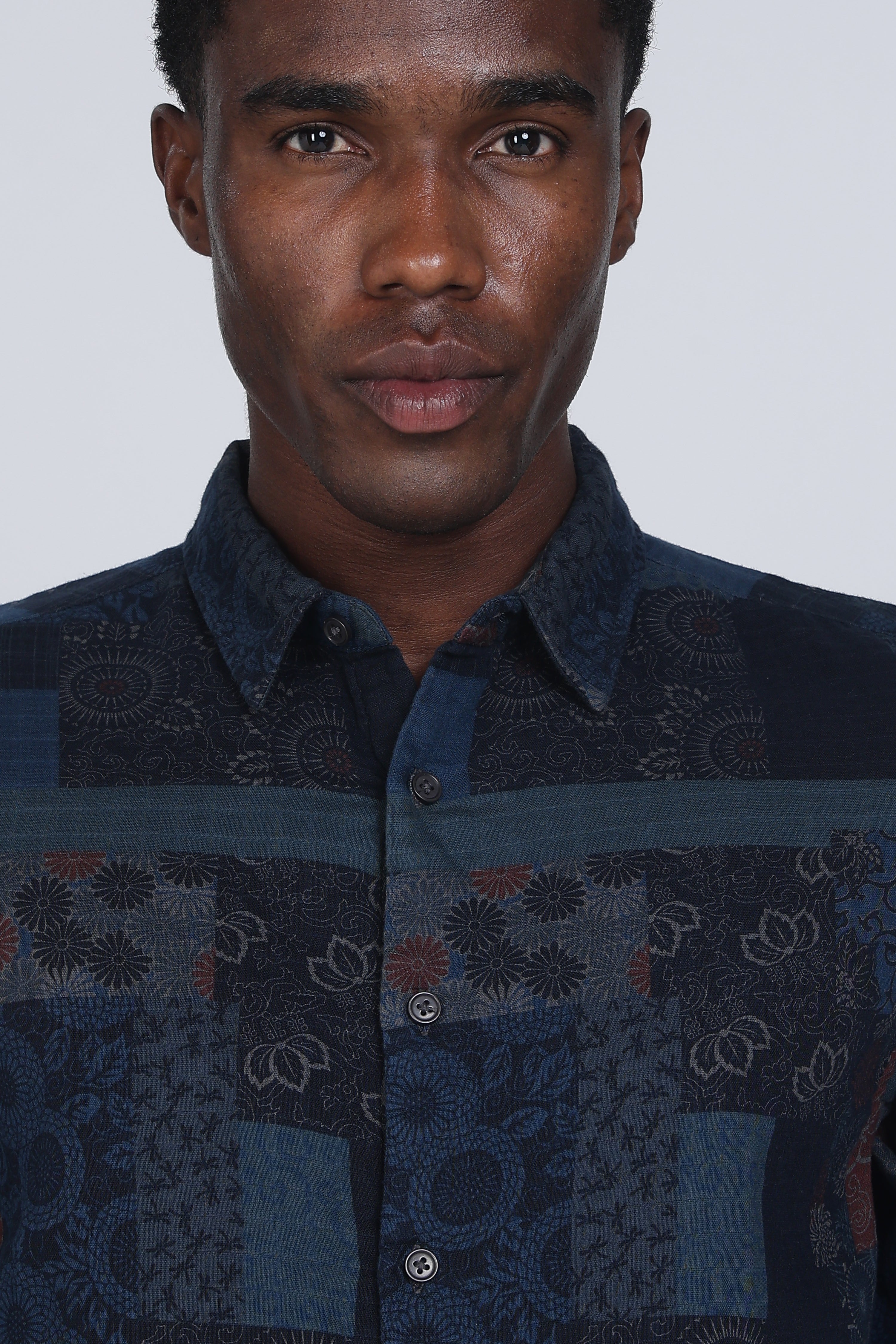 Men Green Multi Patch Print Shirt