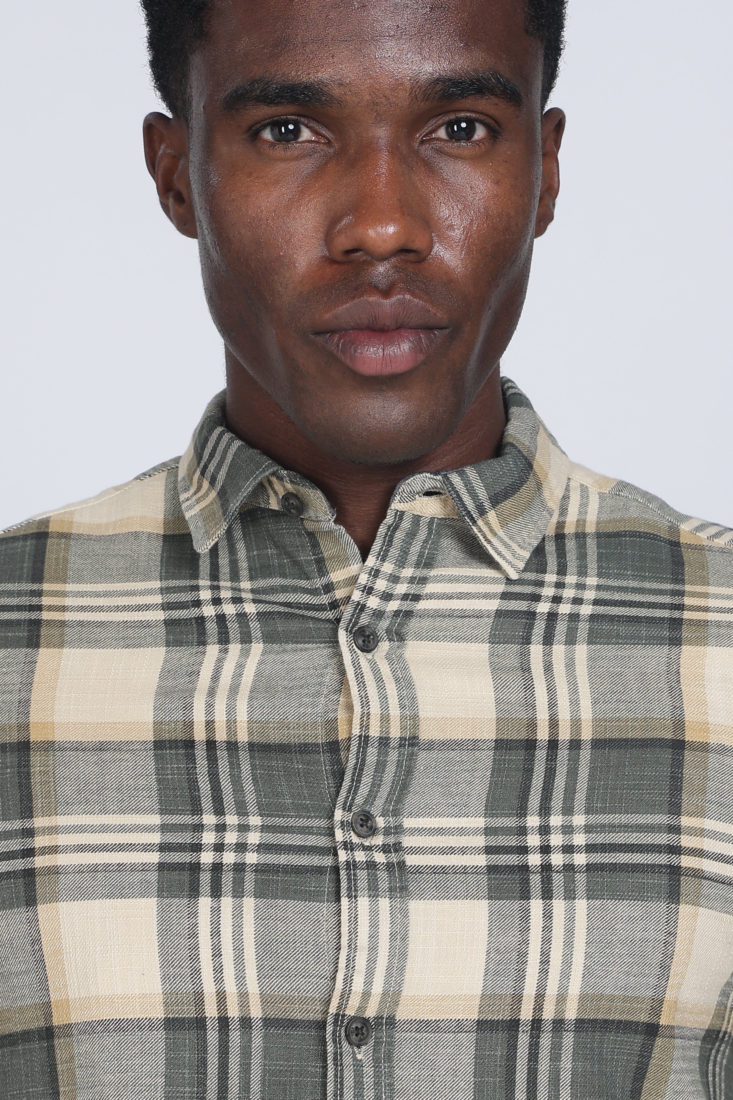 Men Cynthia Slub Check Shirt