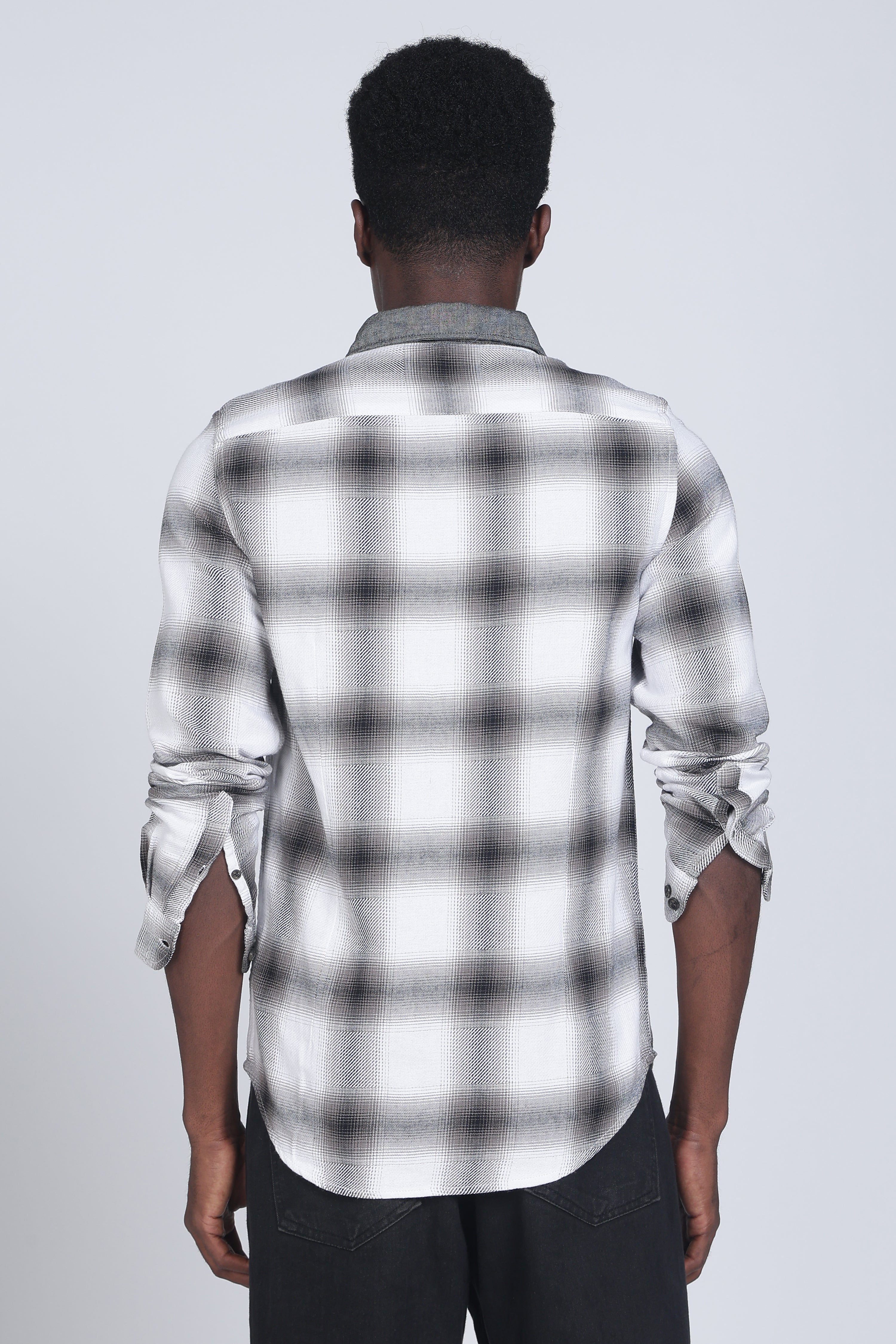 Men Buffer Dobby Check Shirt