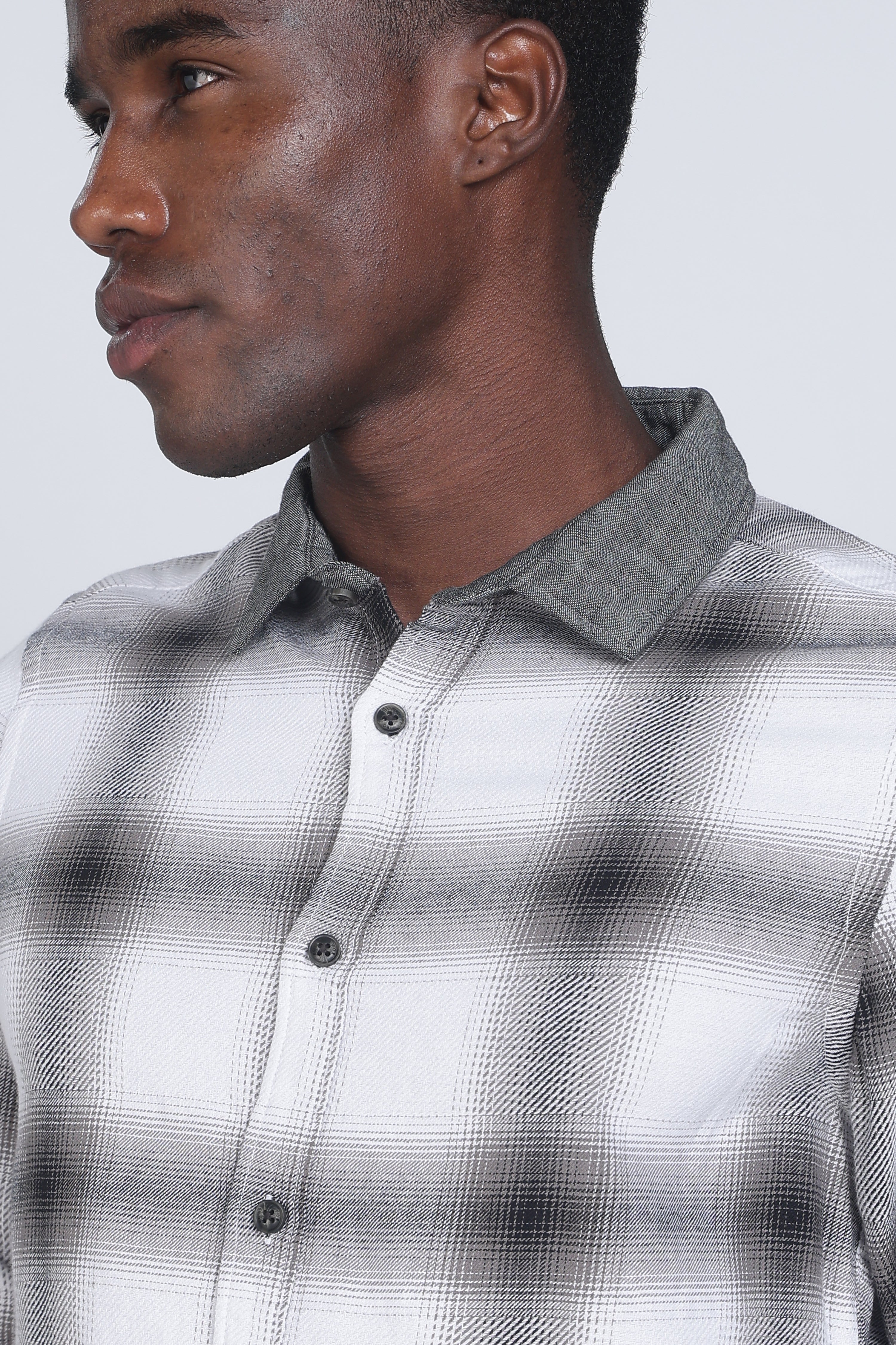 Men Buffer Dobby Check Shirt