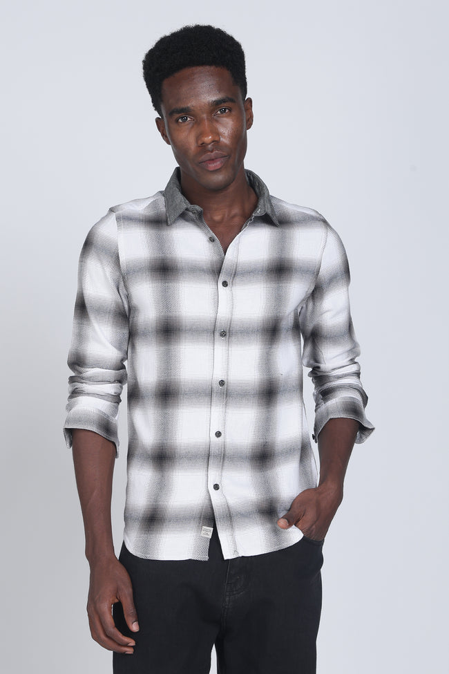 Men Buffer Dobby Check Shirt