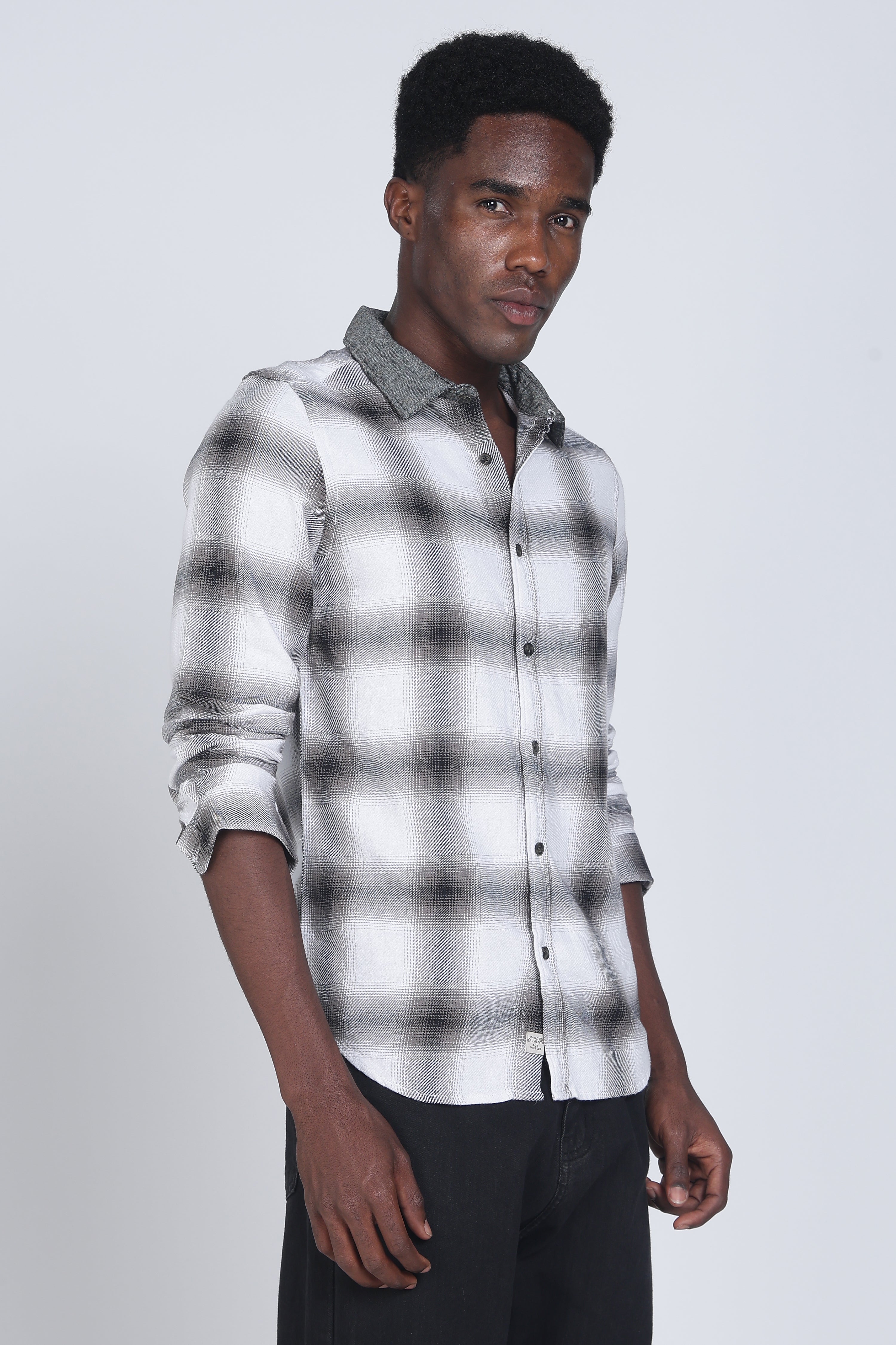 Men Buffer Dobby Check Shirt