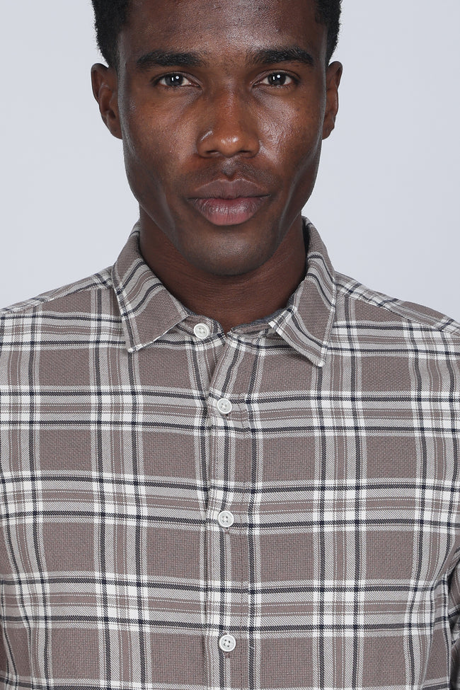 Men Marocco Textured Check Shirt