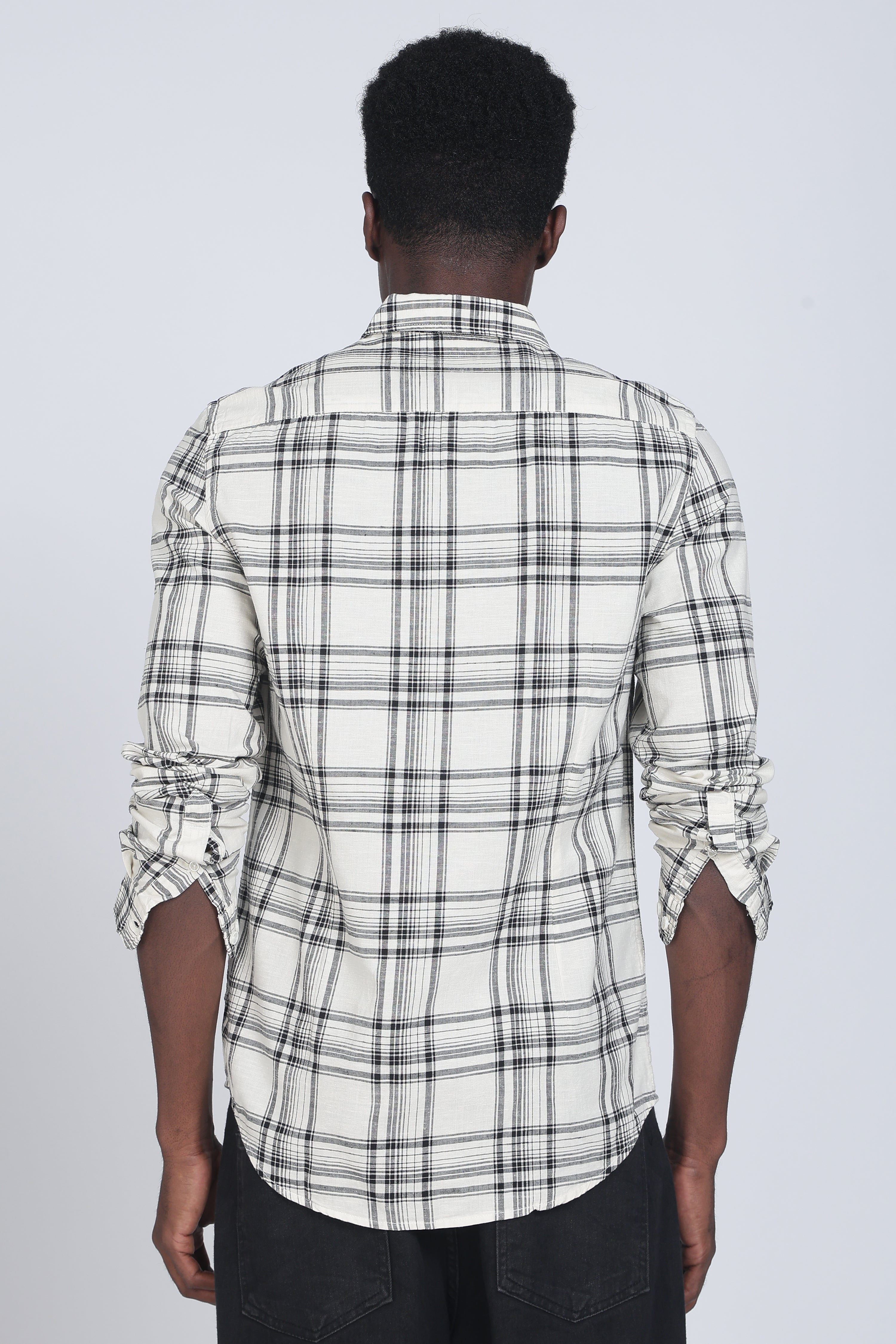 Men Zinnia Cotton Check Shirt