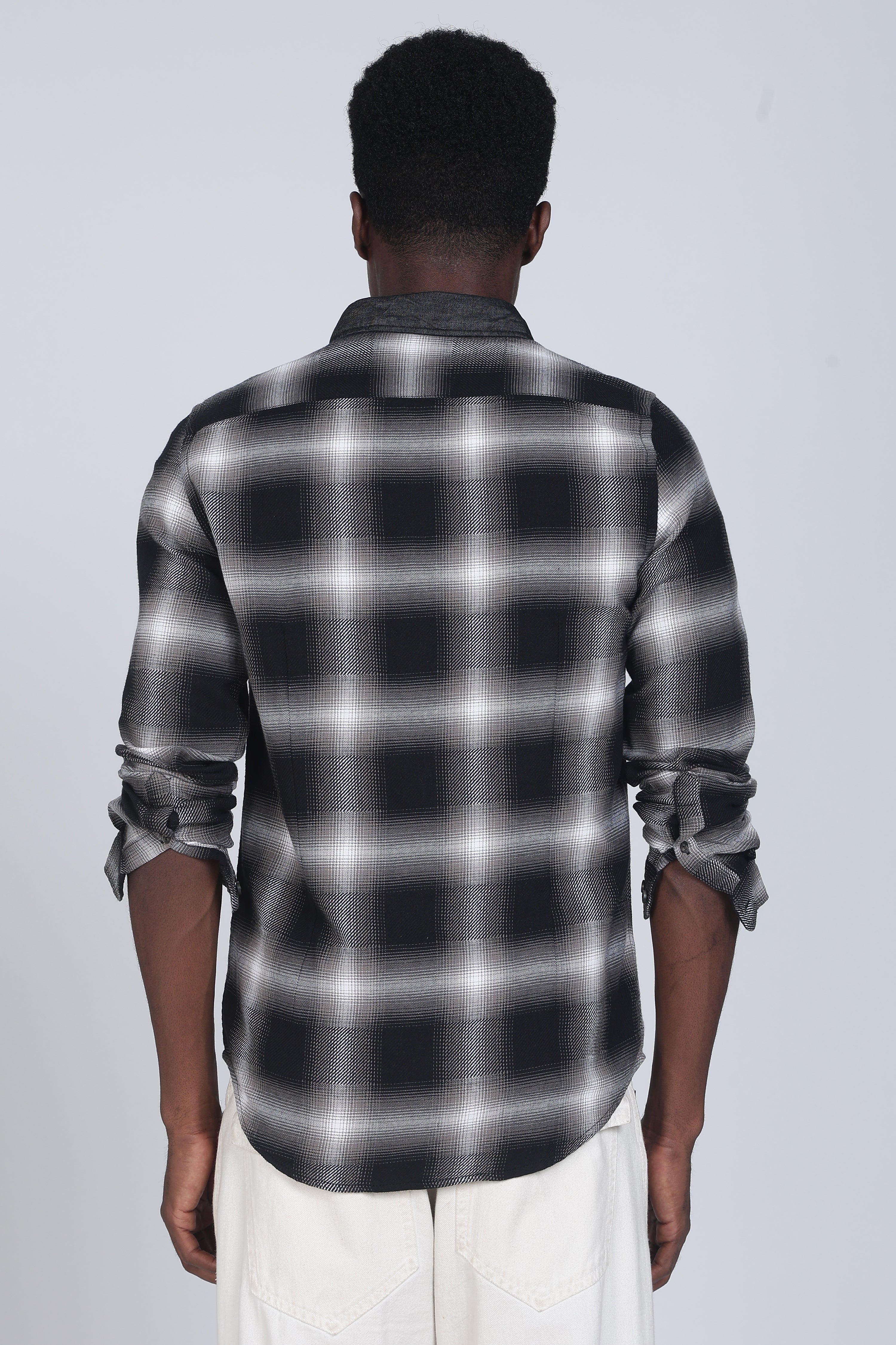 Men Buffer Dobby Check Shirt