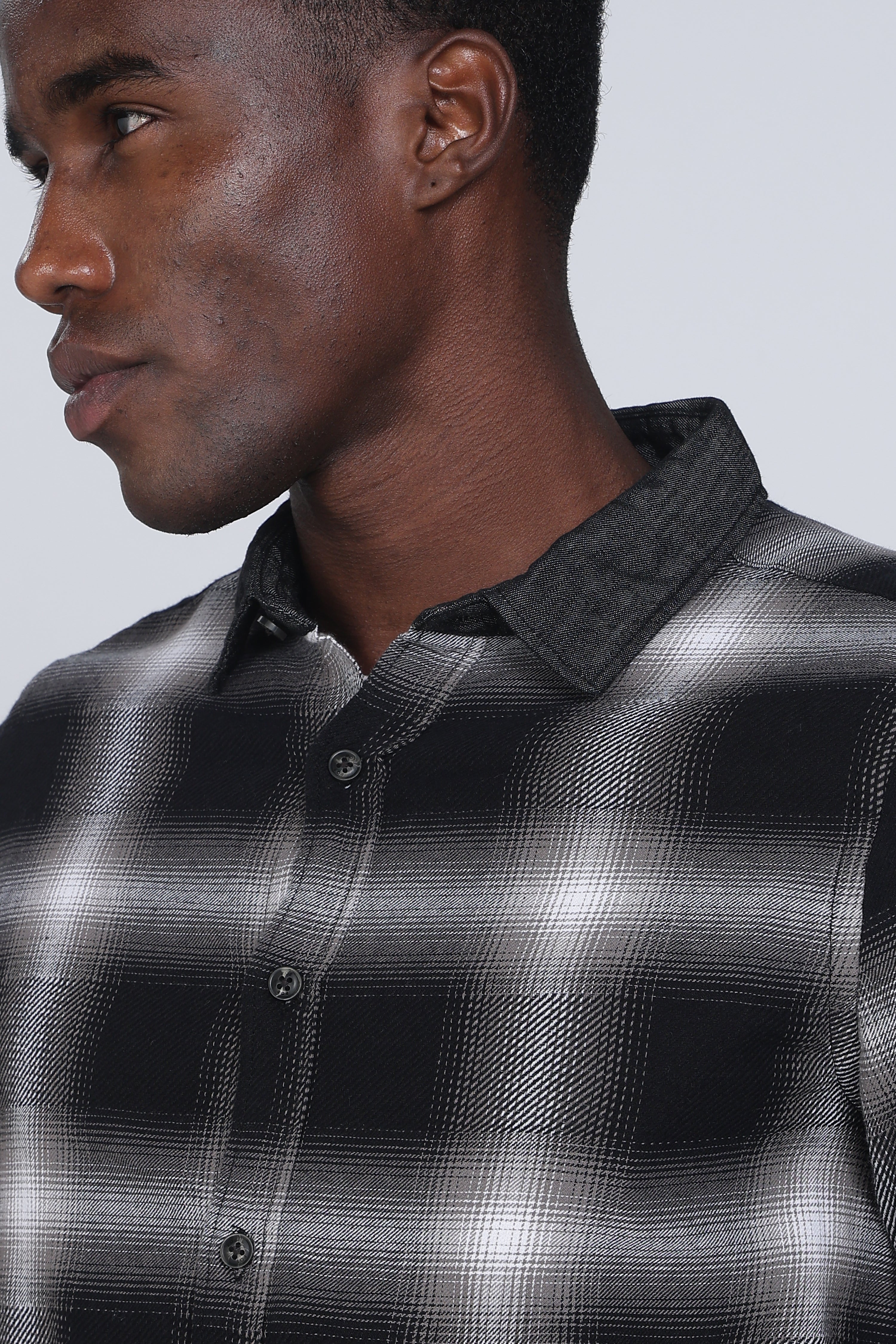 Men Buffer Dobby Check Shirt