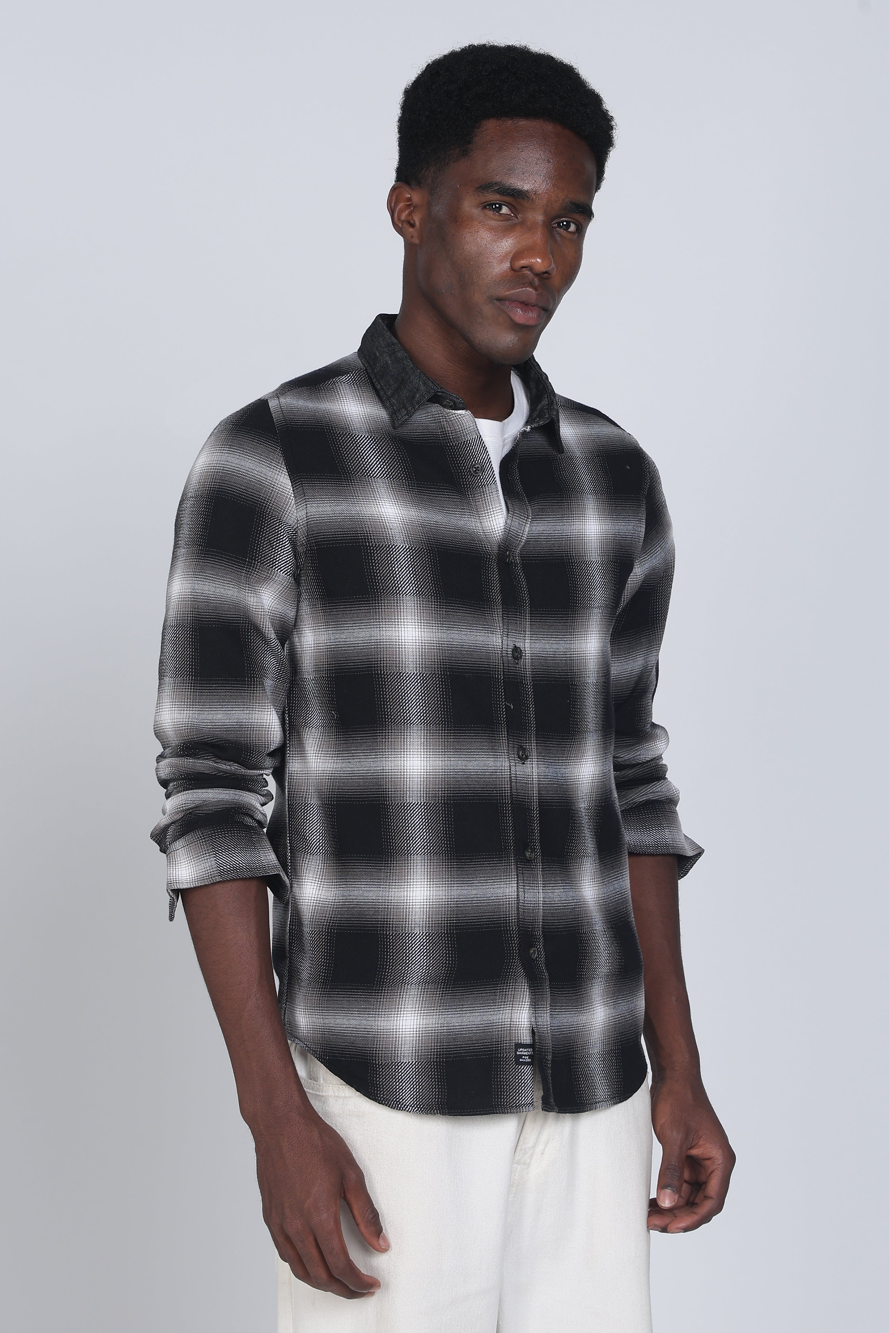 Men Buffer Dobby Check Shirt