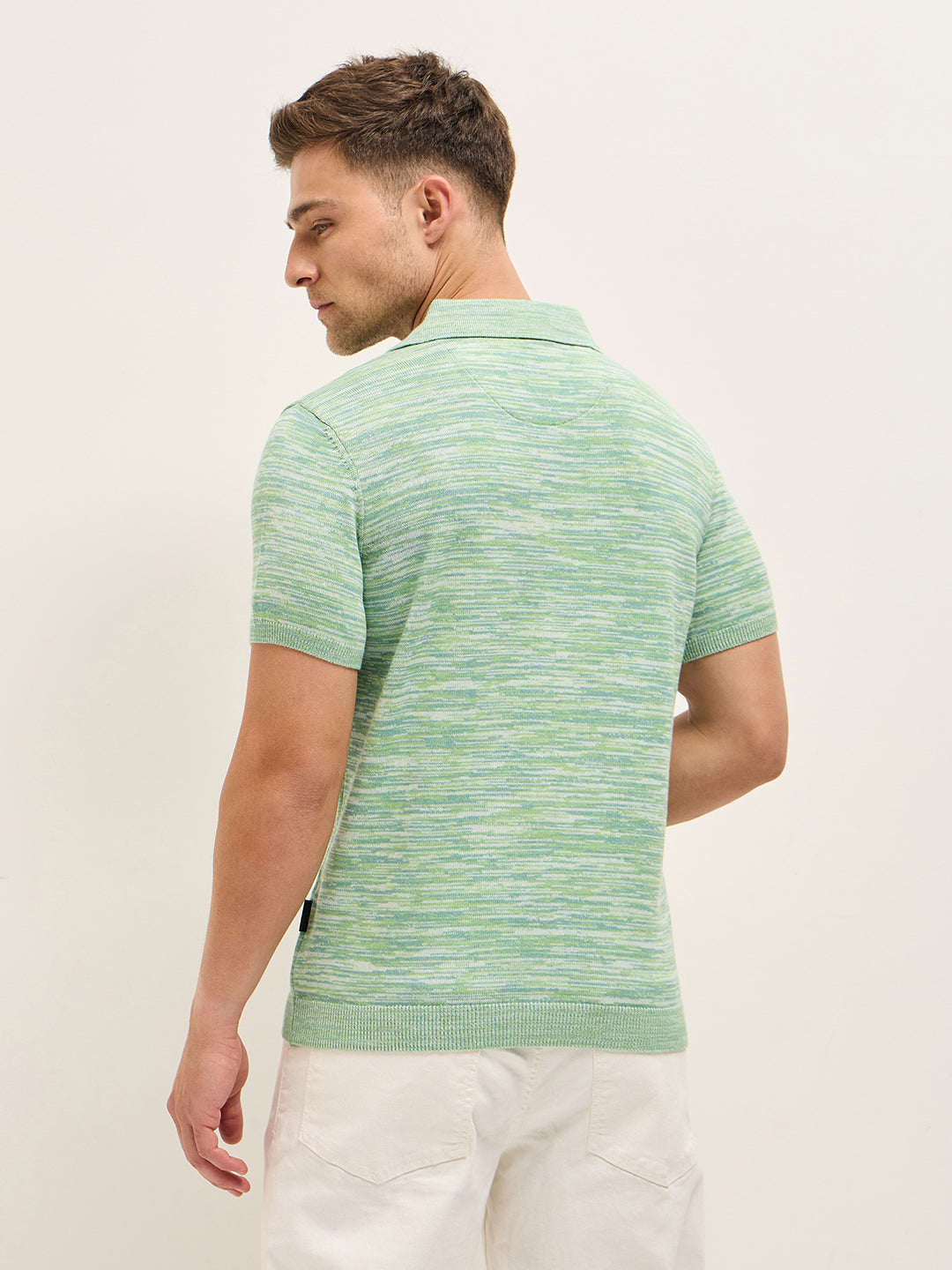 Men Multi-Color Marled texture Regular Fit Polo