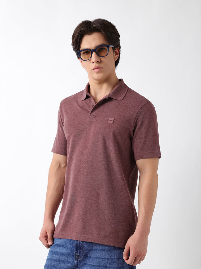 Men Brown Polo T-Shirt