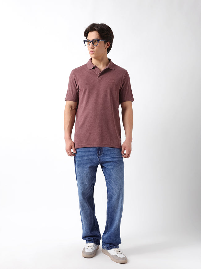 Men Brown Polo T-Shirt