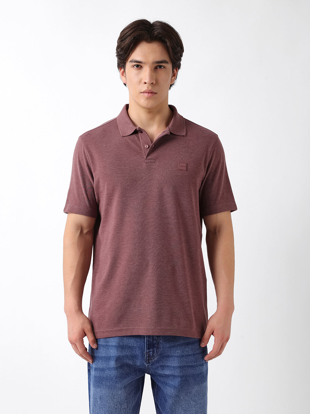 Men Brown Polo T-Shirt