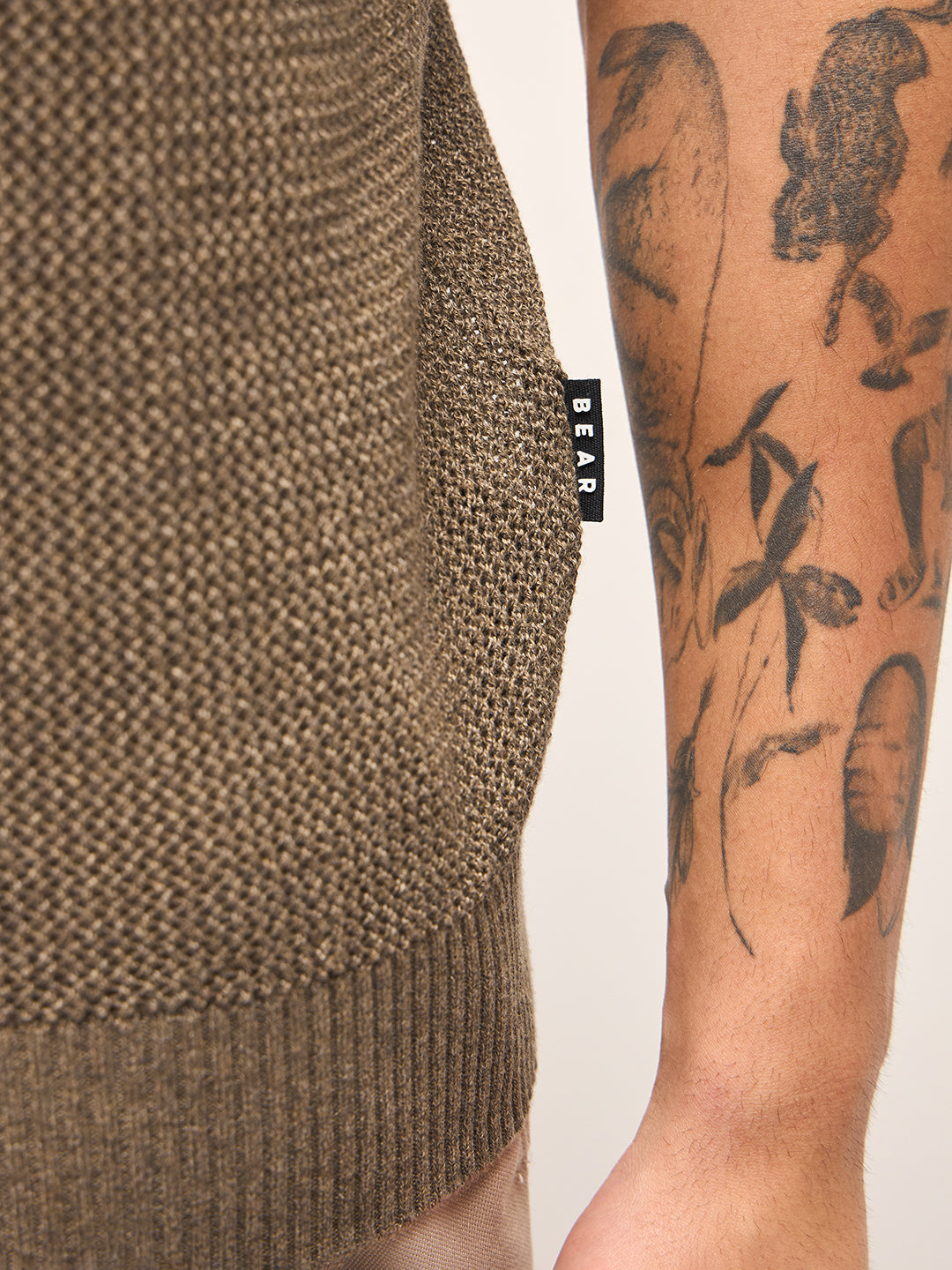 Men Brown Texture Design Regular Fit Polo