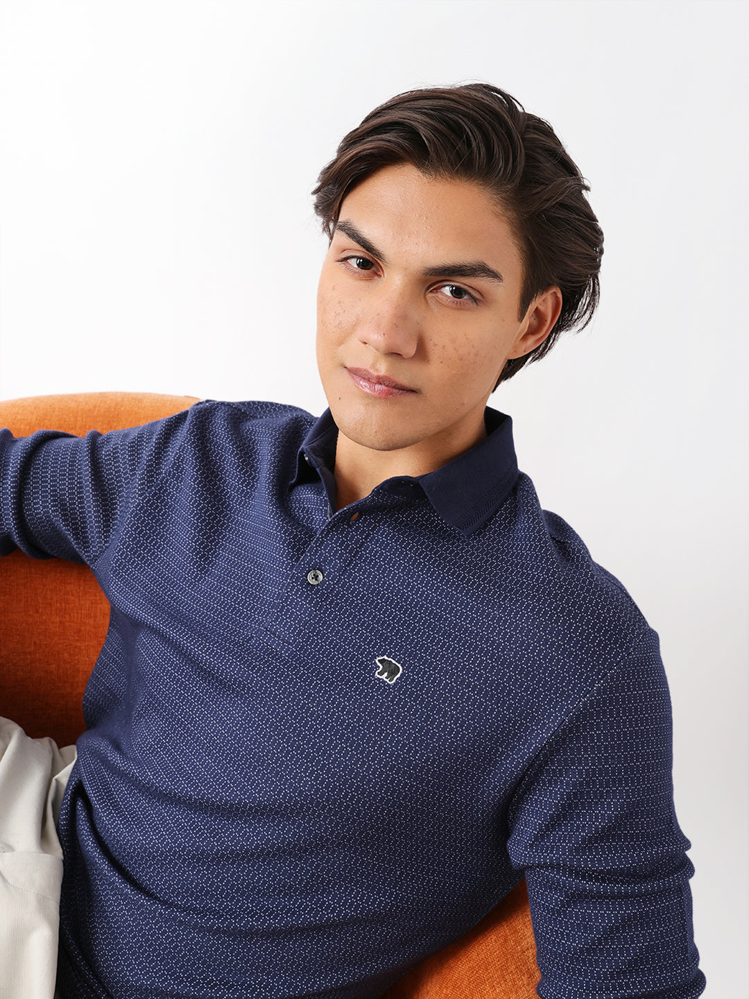 Men Blue Cotton Printed T-Shirt