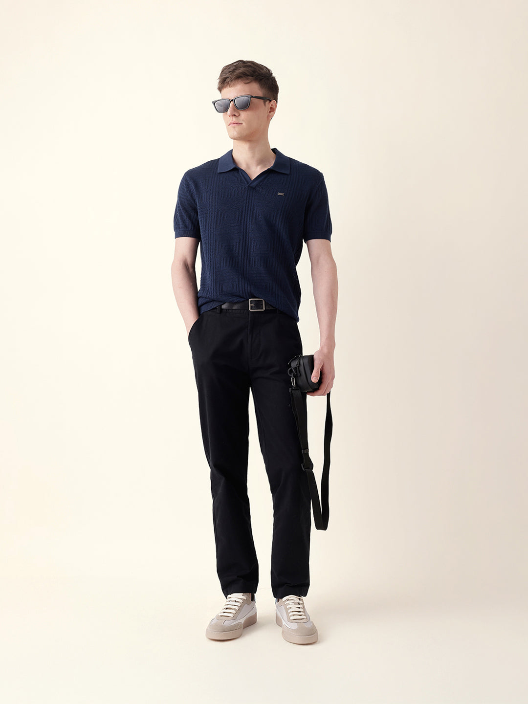 Men Blue Half Sleeve Polo T-Shirt