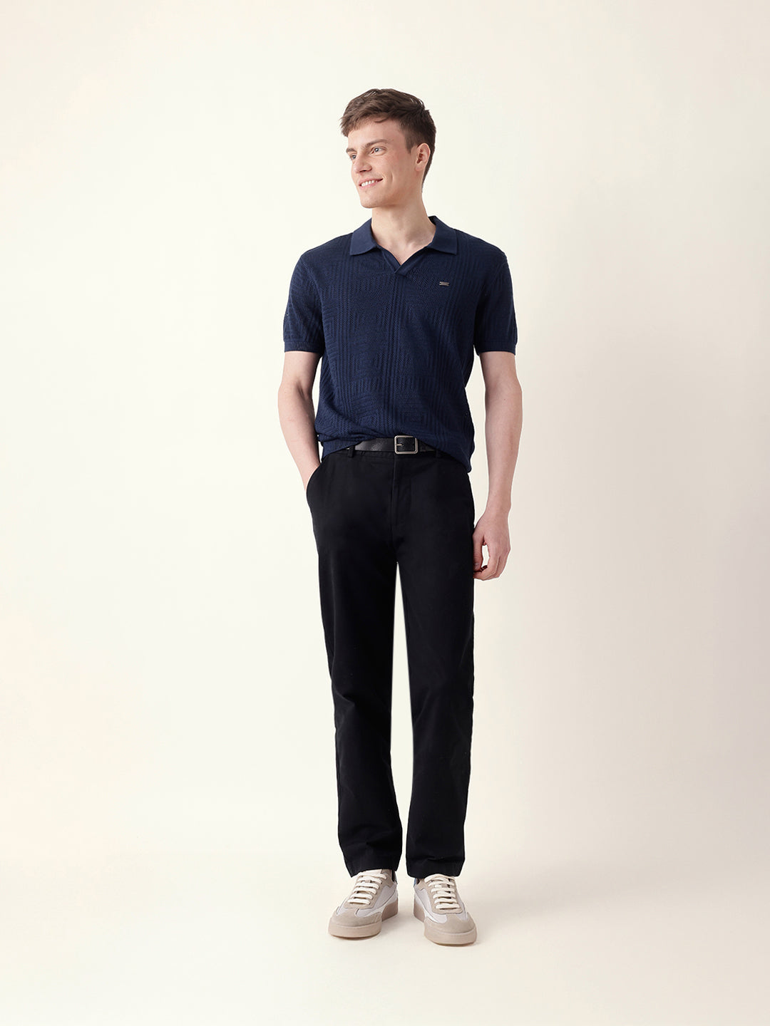 Men Blue Half Sleeve Polo T-Shirt