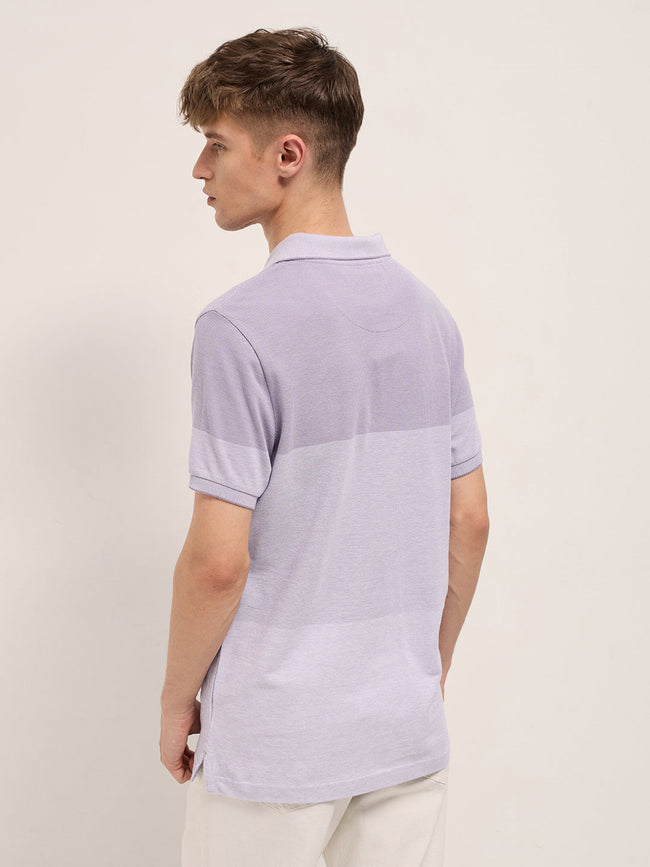 Men Purple Slim Fit Polo