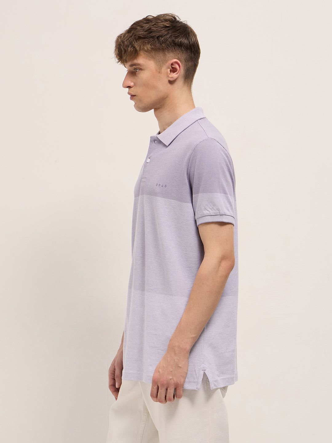 Men Purple Slim Fit Polo