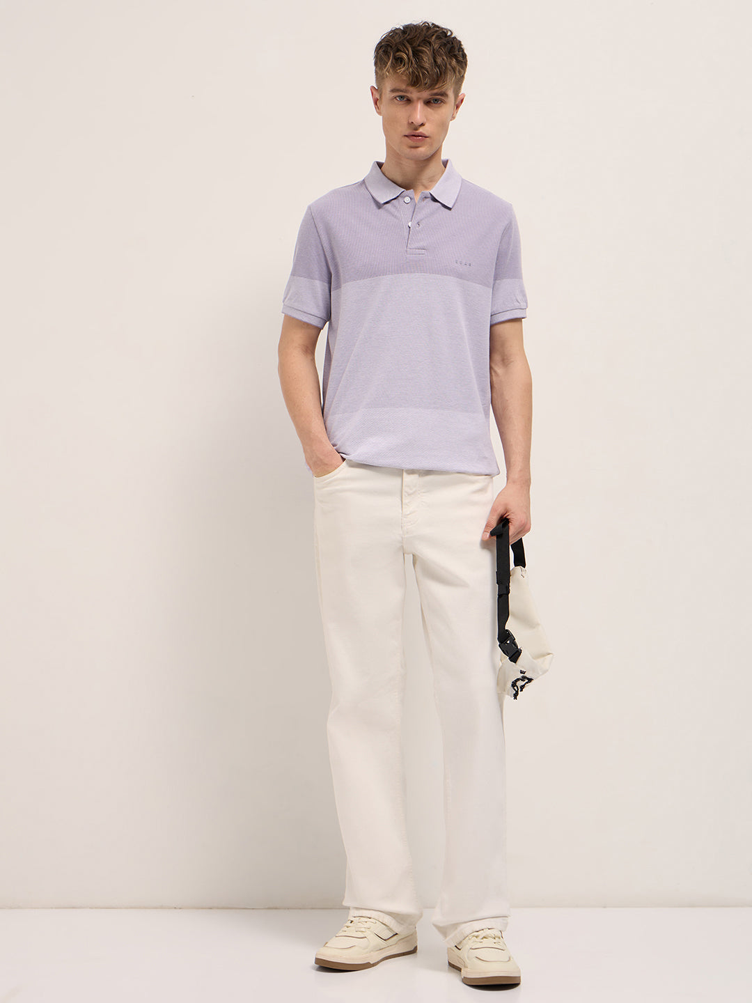Men Purple Slim Fit Polo