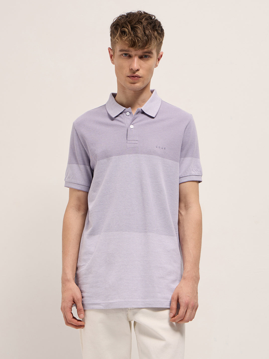 Men Purple Slim Fit Polo