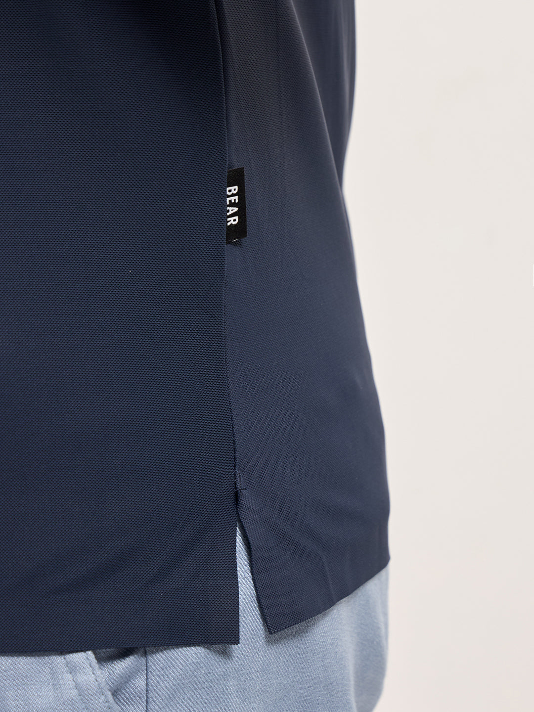Men Diamond Blue Solid Slim Fit Polo T-shirt