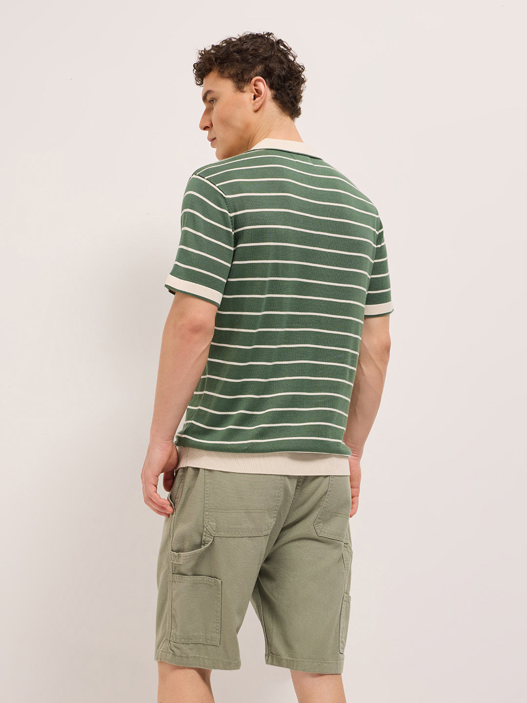 Men Green Slim Fit Polo