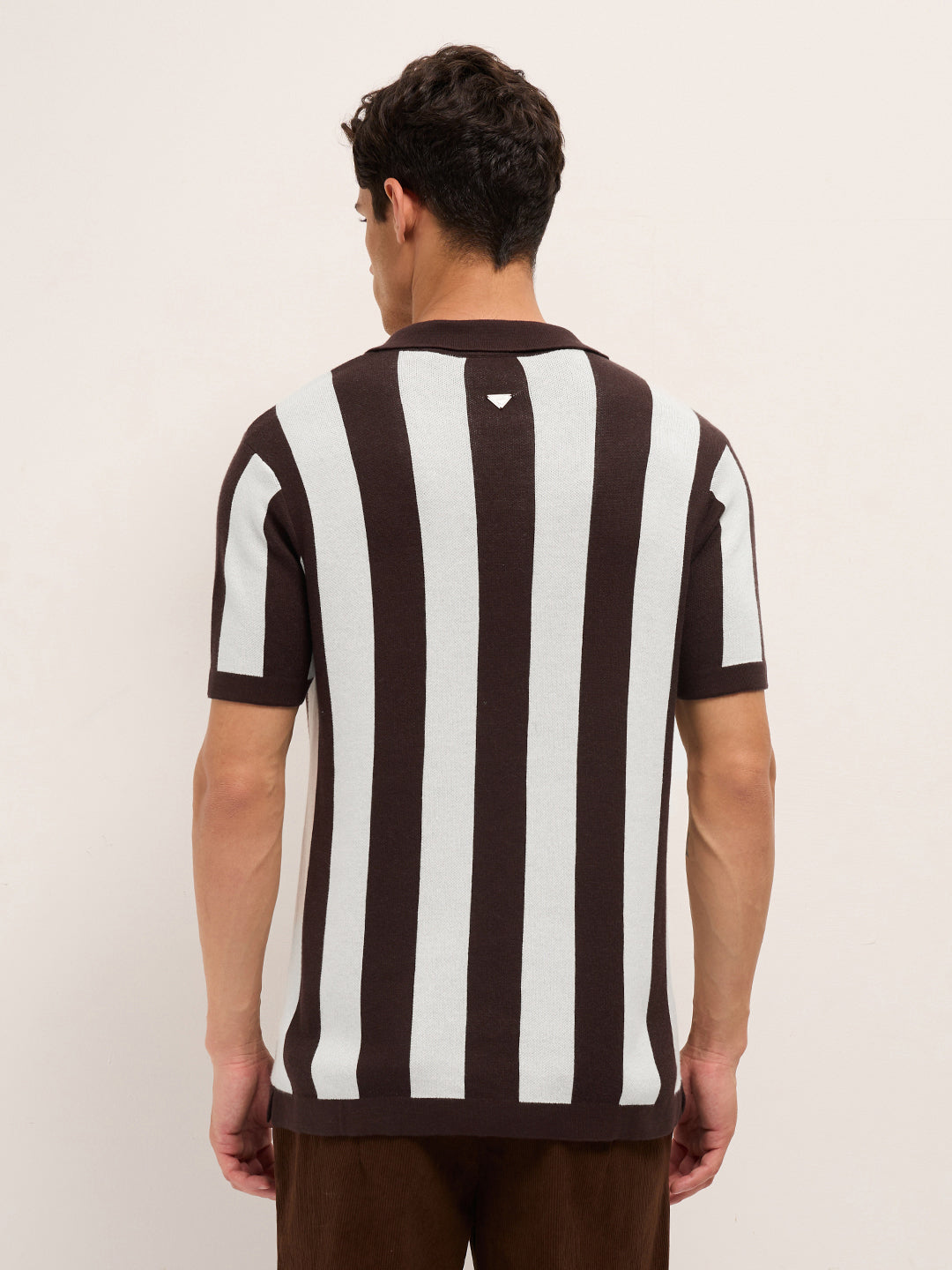 Men Cotton Striped Polo T-Shirt