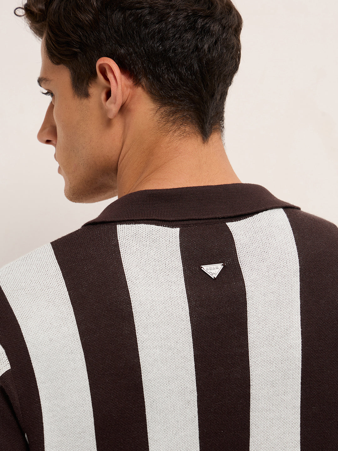 Men Cotton Striped Polo T-Shirt