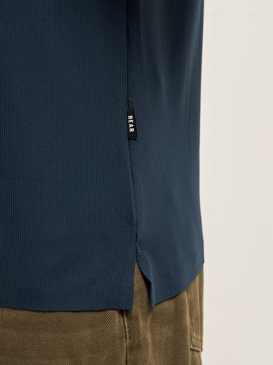 Men NavyContrast Piping Slim Fit Polo T-shirt