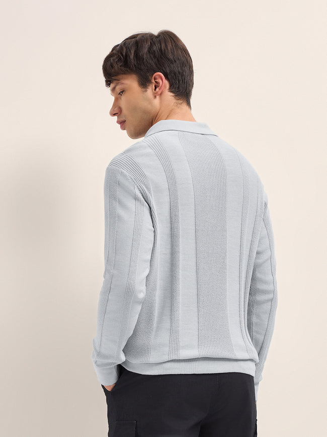 Men Cotton Flat Knit Polo T-Shirt