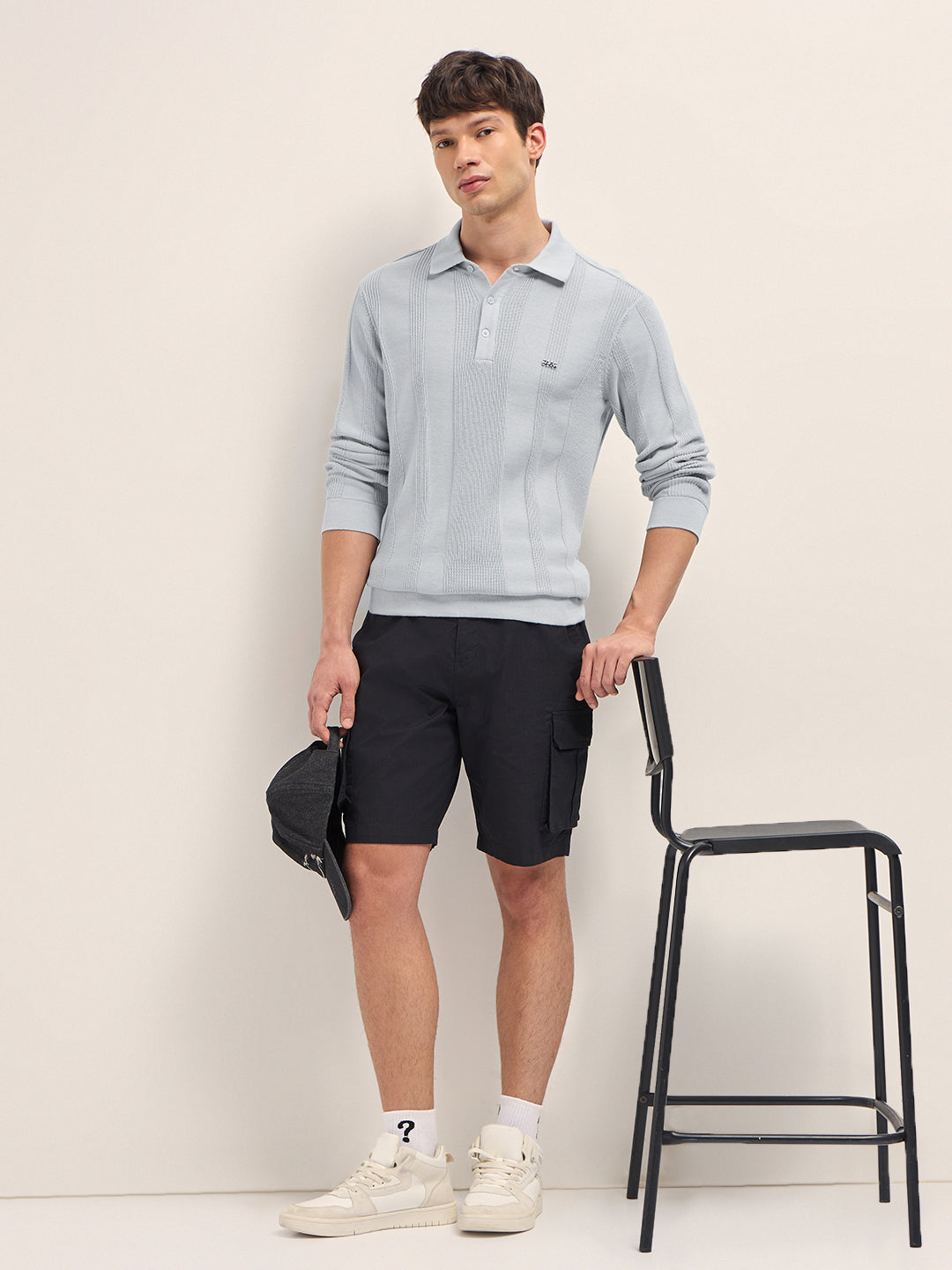 Men Cotton Flat Knit Polo T-Shirt