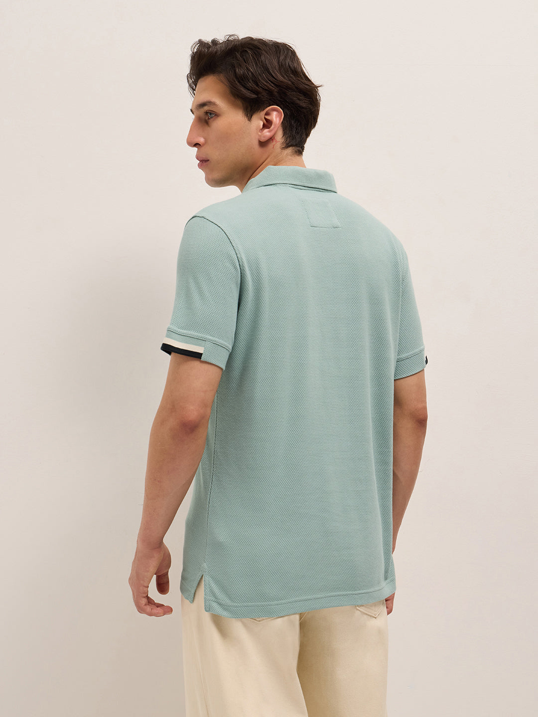 Men Blue Slim Fit Polo