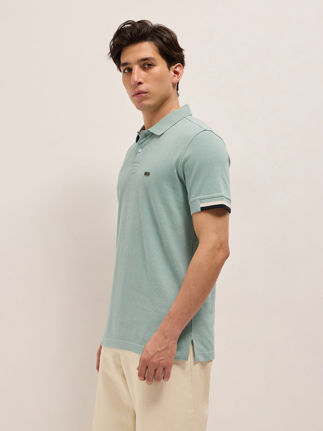 Men Blue Slim Fit Polo