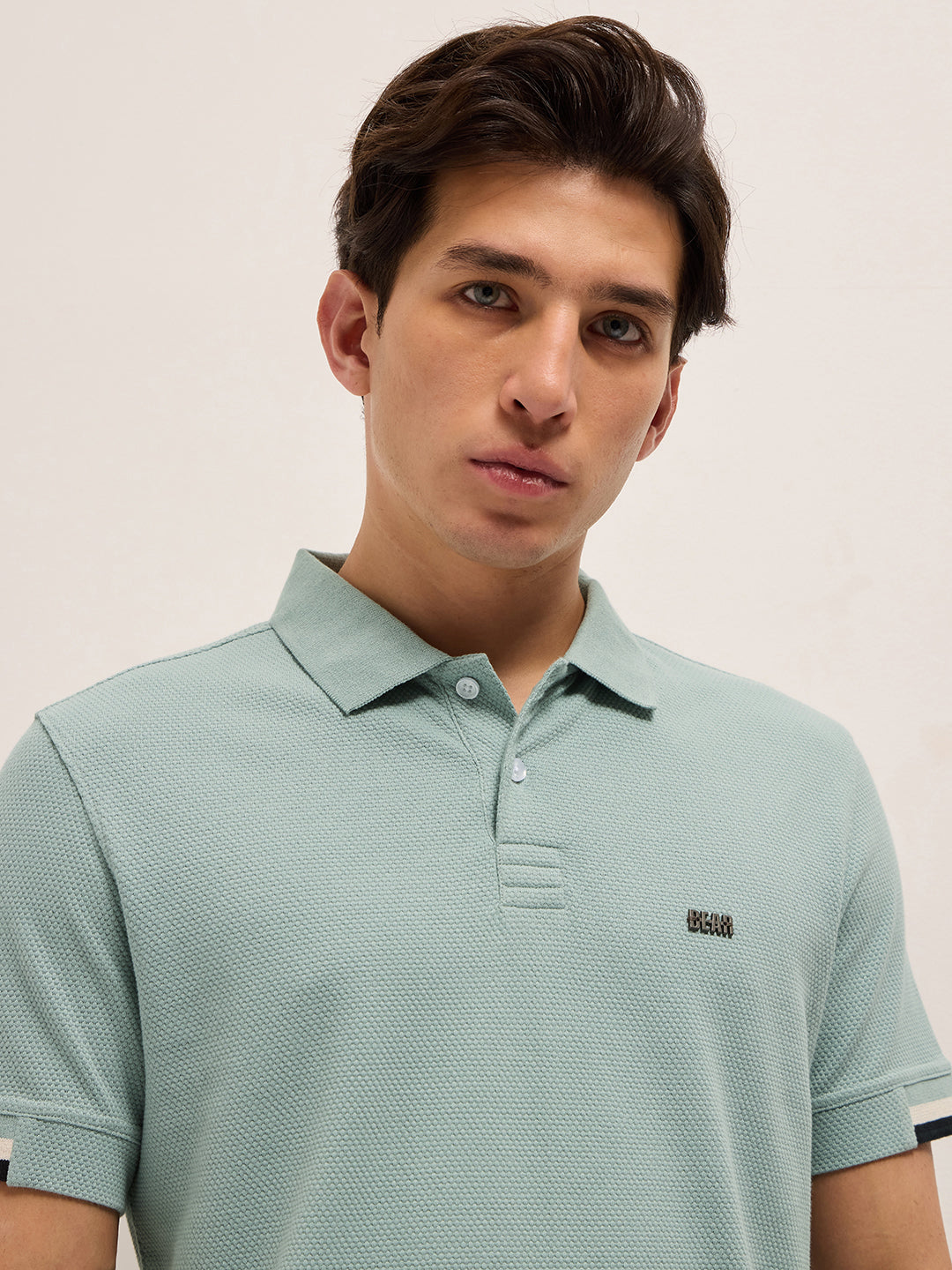 Men Blue Slim Fit Polo