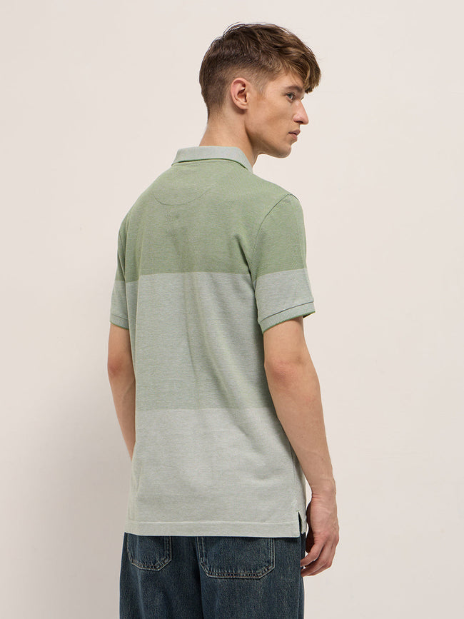 Men Green Slim Fit Polo