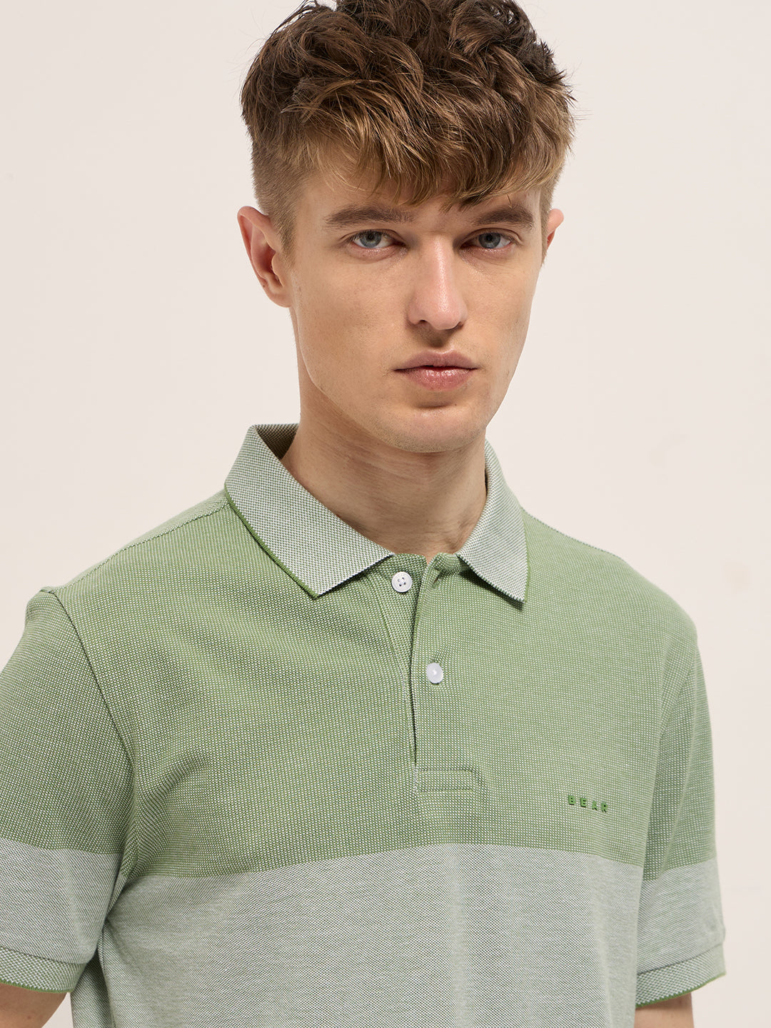 Men Green Slim Fit Polo