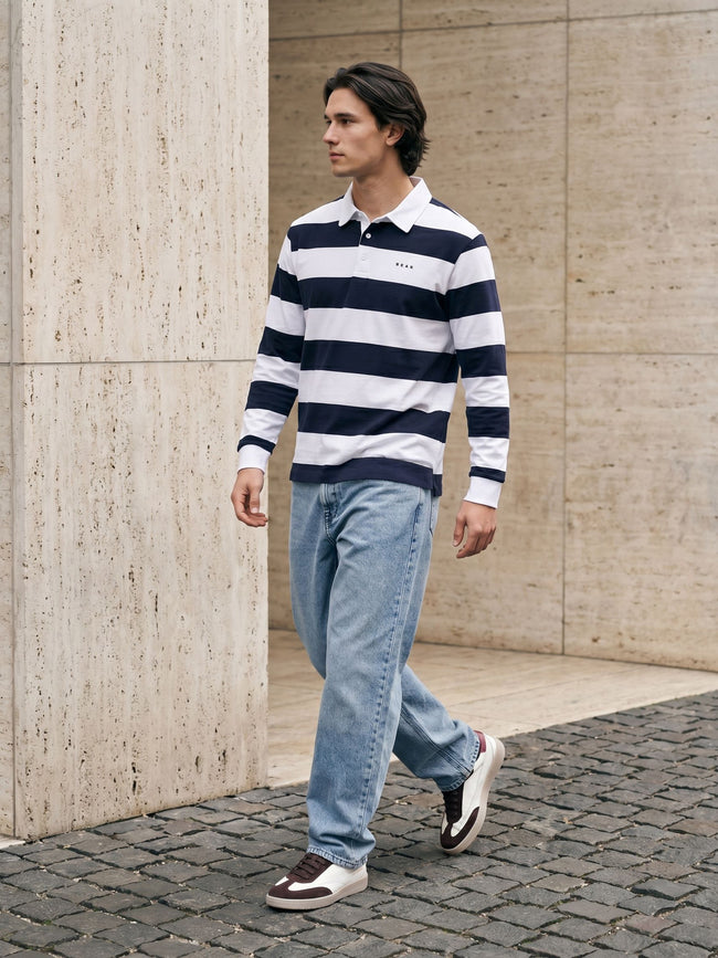 Men Multi Striped Cotton Polo T-Shirt