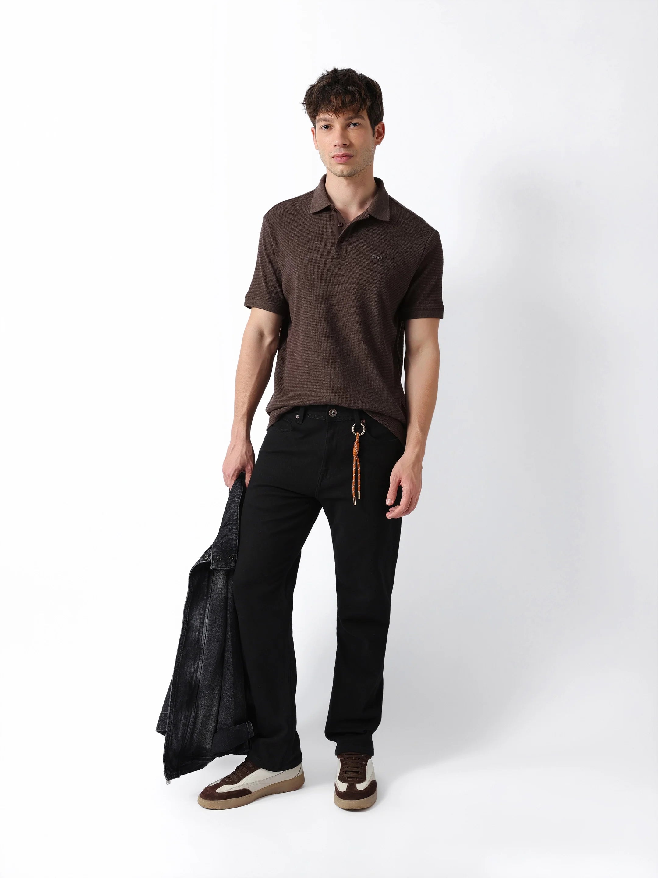Men Brown Regular Fit Polo